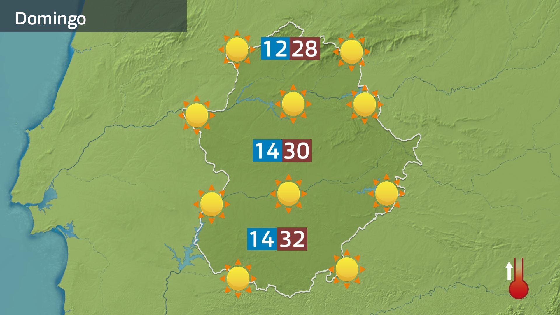 Mapa de previsión del domingo 25 de mayo