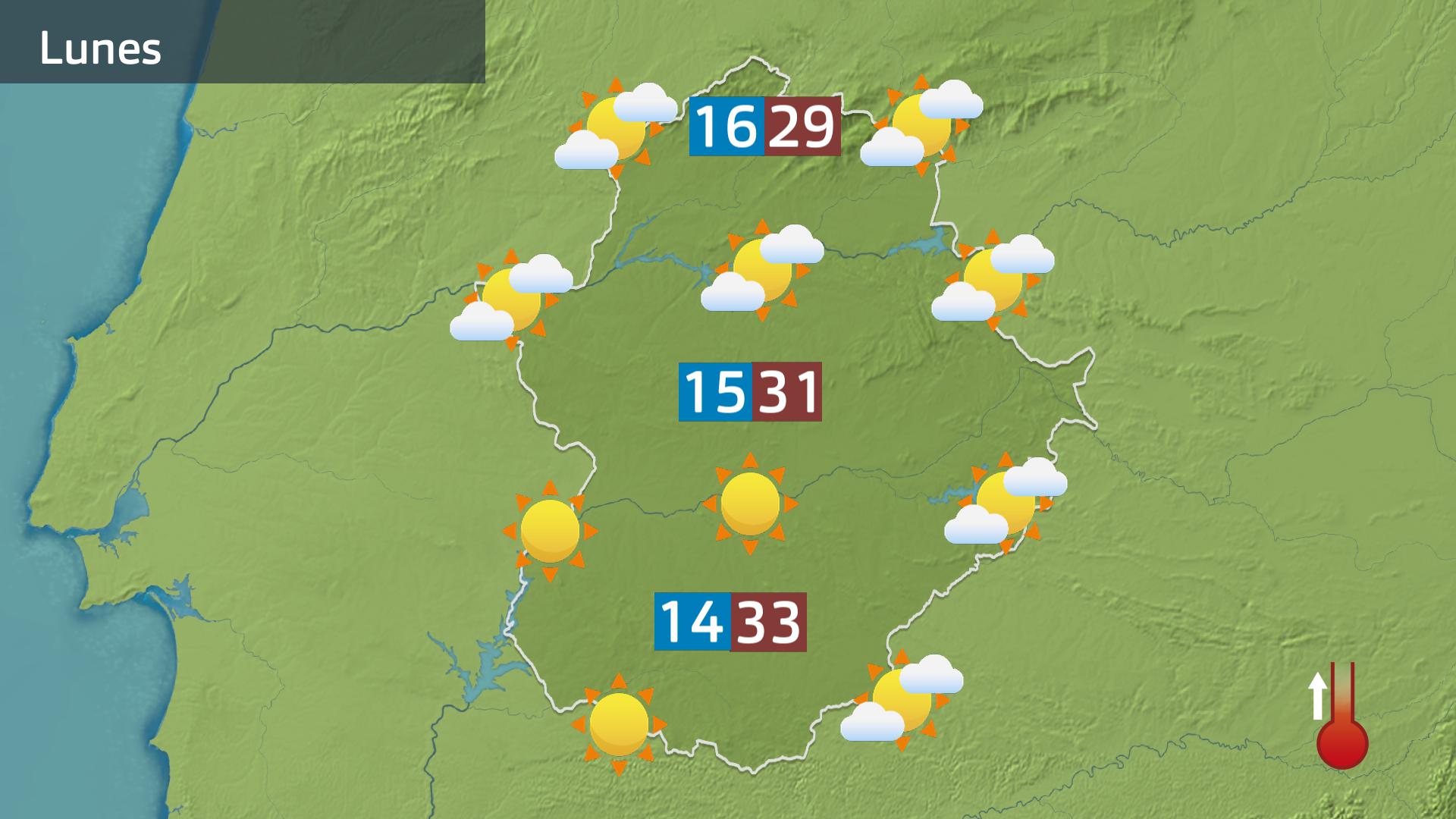 Mapa de previsión del lunes 26 de mayo