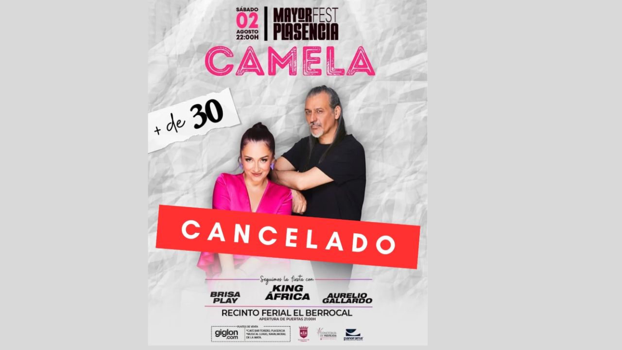 Cancelado el concierto de Camela en Plasencia por enfermedad del cantante 