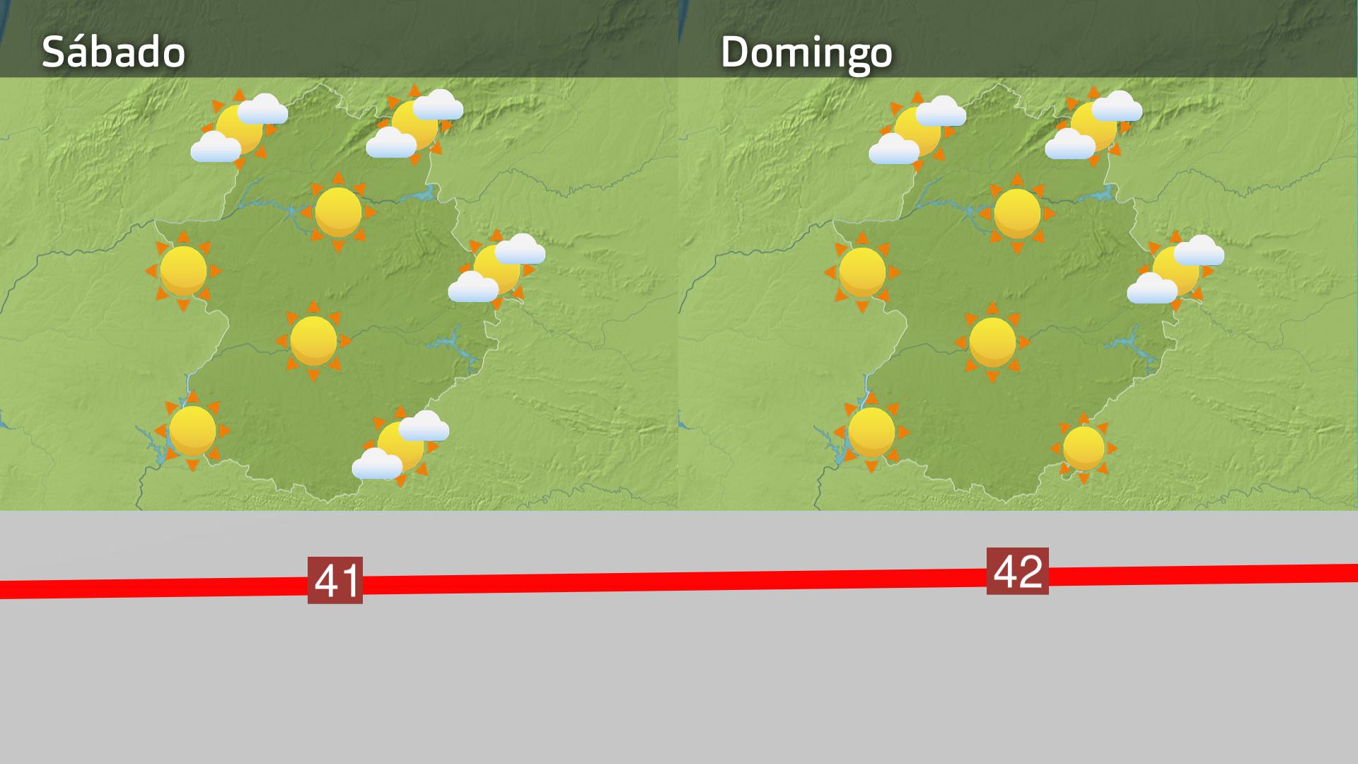 Mapa de previsión del 2 y 3 de agosto