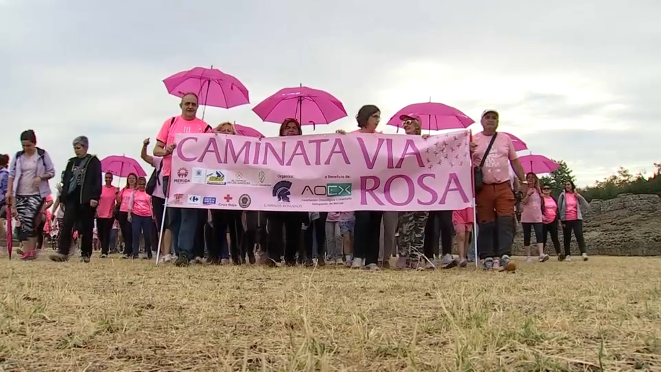 Marcha rosa en Mérida por el Día Mundial del Cáncer de Mama
