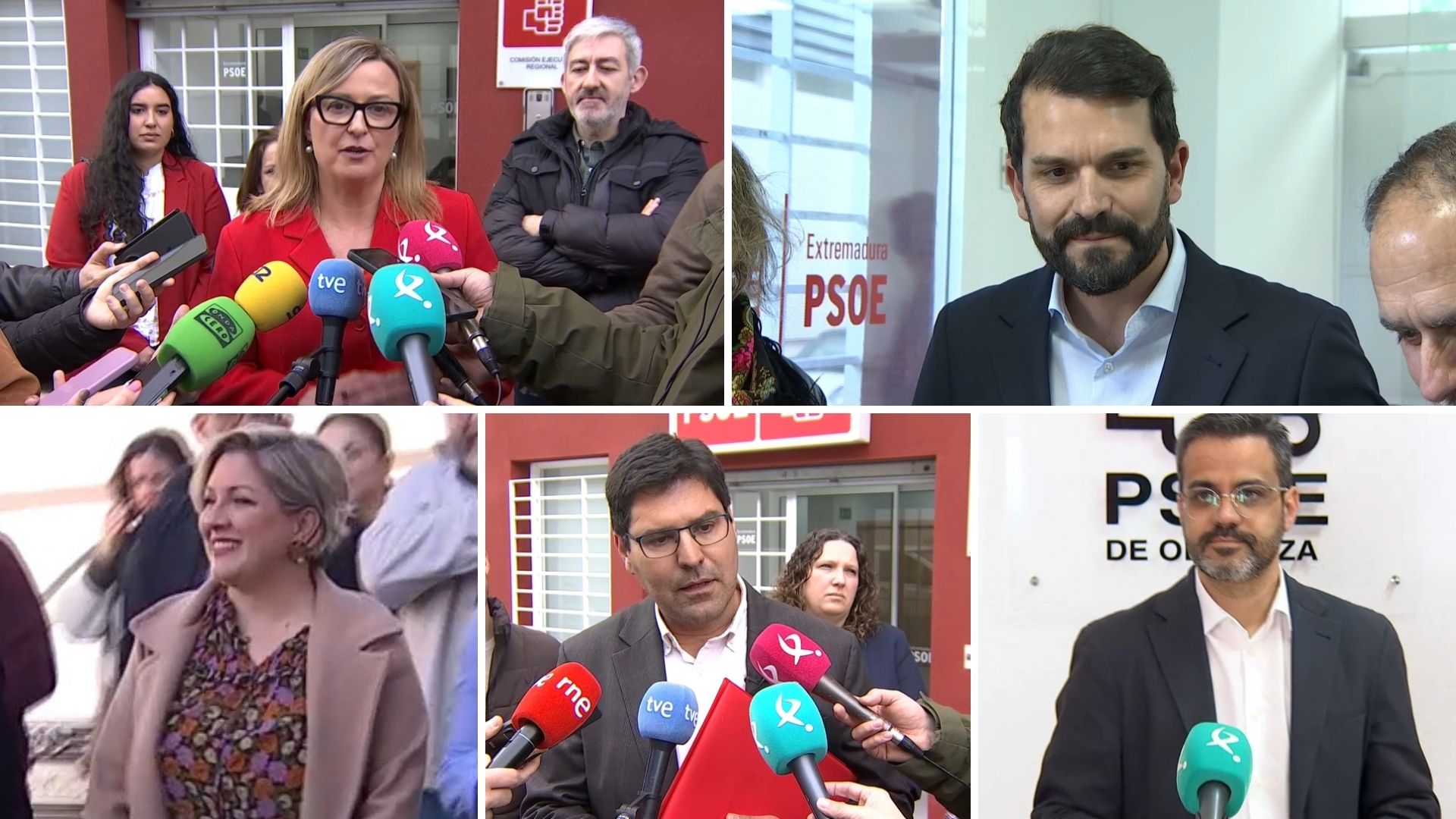 Precandidatos para liderar el PSOE de Extremadura