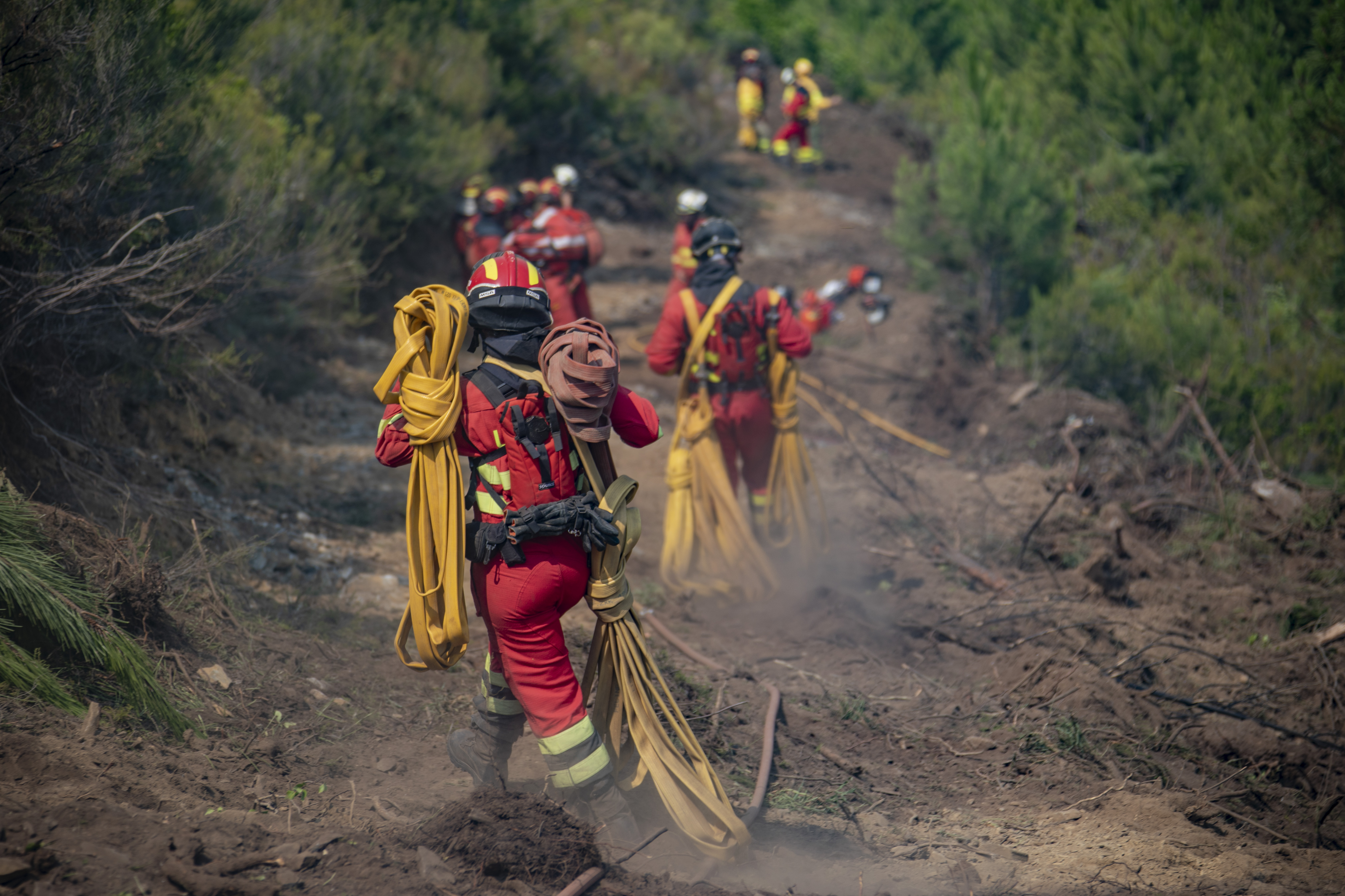 Estabilizado el 80 por ciento del perímetro en el incendio de las Hurdes