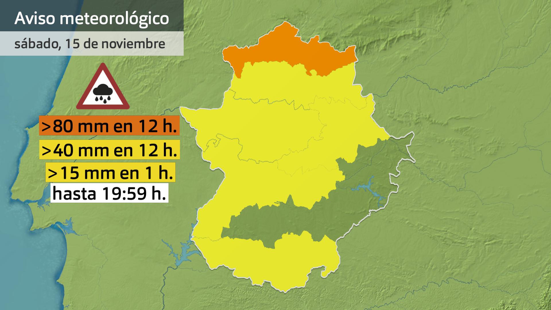 Aviso meteorológico 14 de noviembre