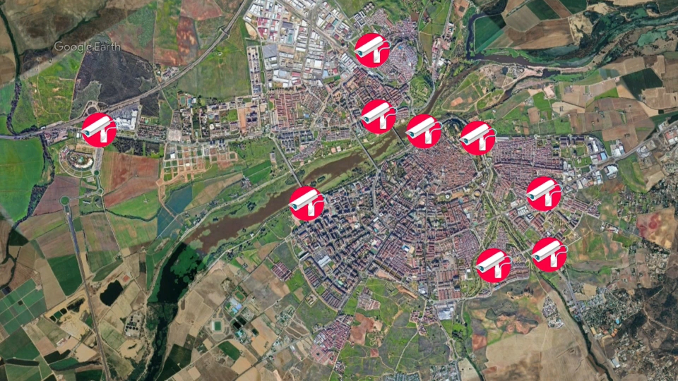 Cámaras de vigilancia del tráfico en Badajoz