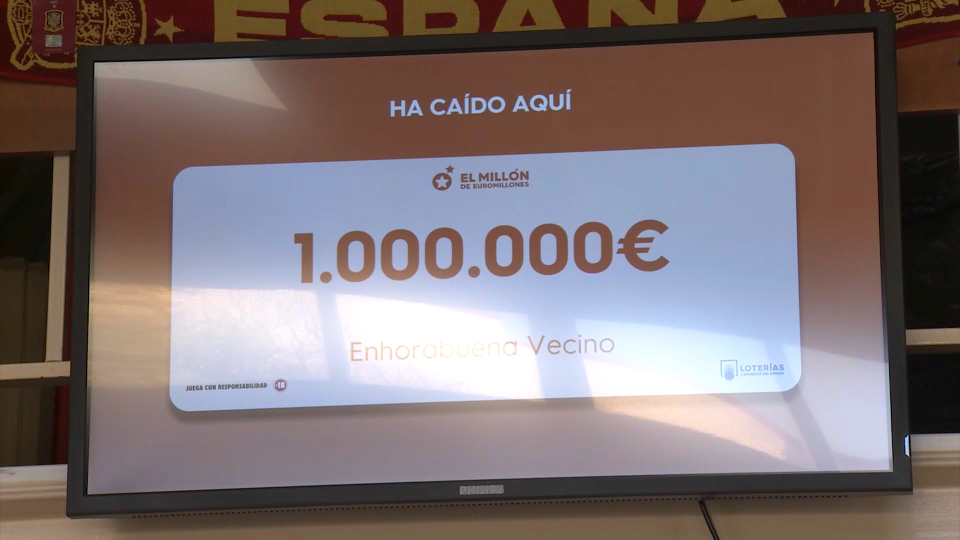 El boleto acertante de El Millón del sorteo Euromillones de este viernes deja un millón de euros en Arroyo de San Serván