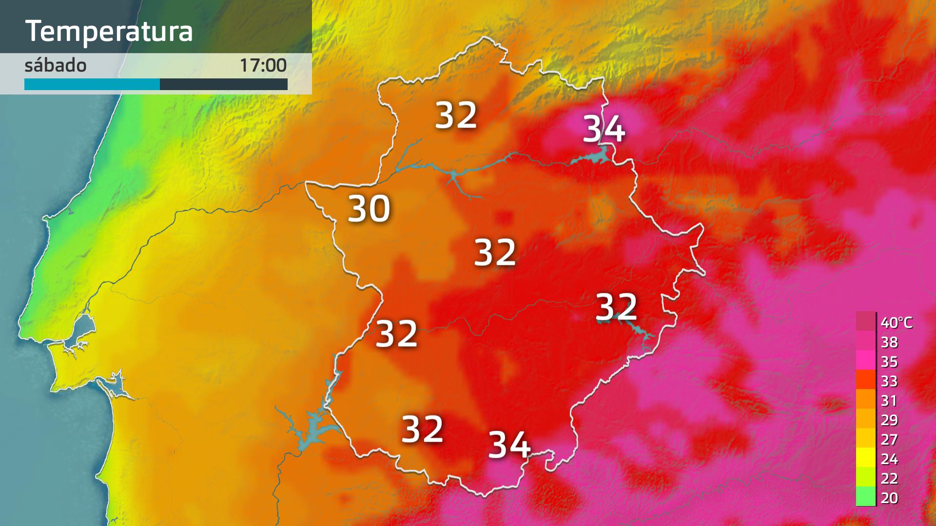 Temperatura máxima prevista