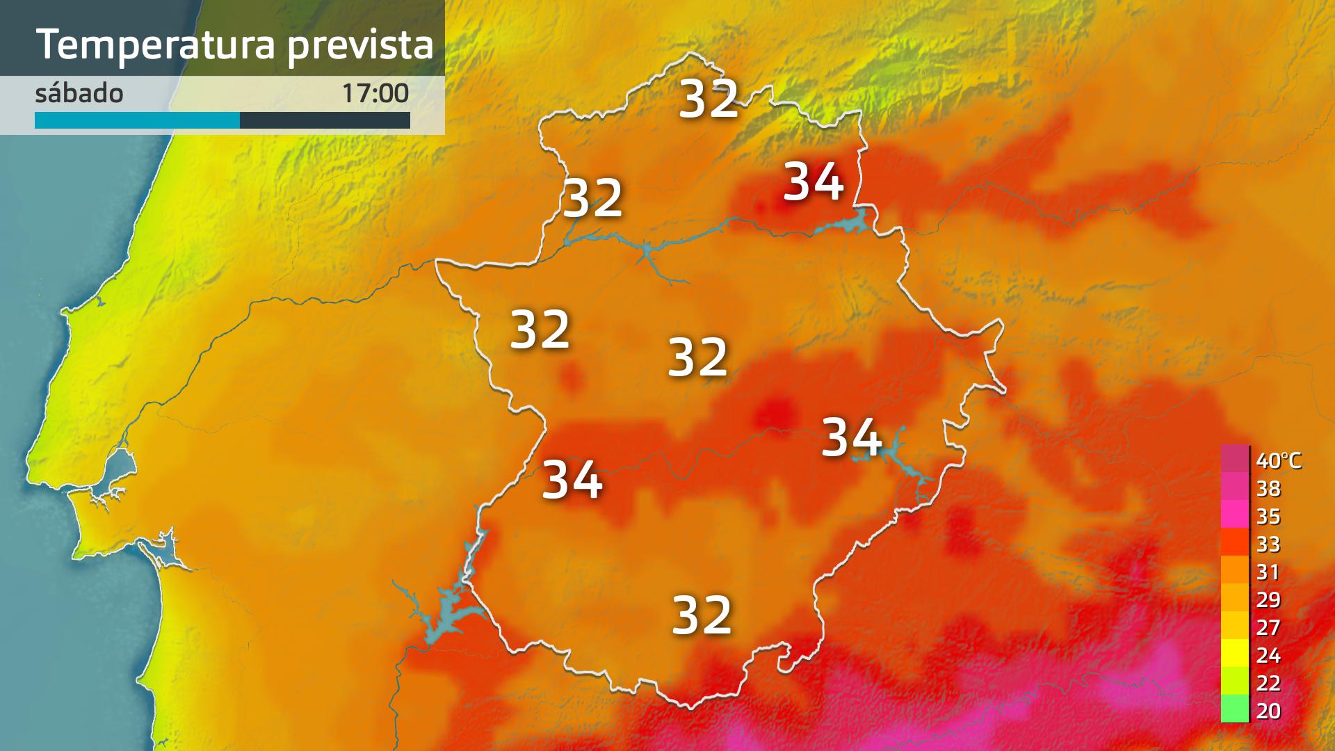 Temperatura máxima prevista