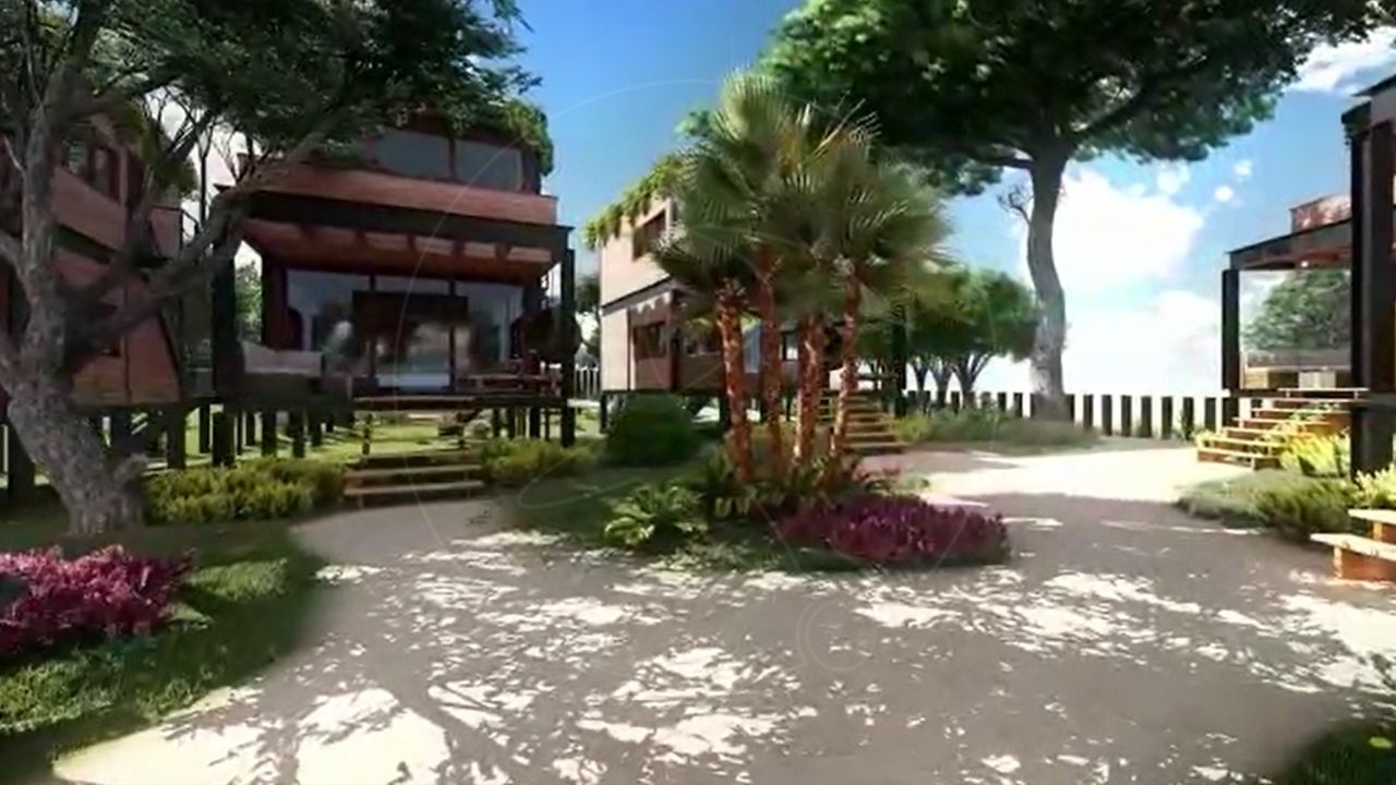 El hotel de lujo se concibe como una serie de bungalows independientes