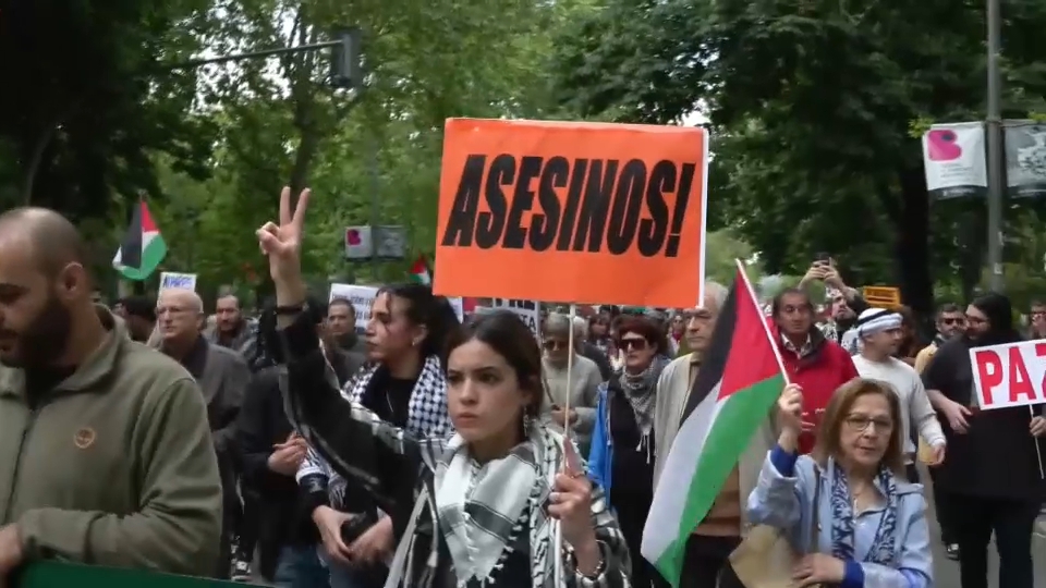 Miles de personas protestan en Madrid contra el «genocidio» palestino y la venta de armas a Israel