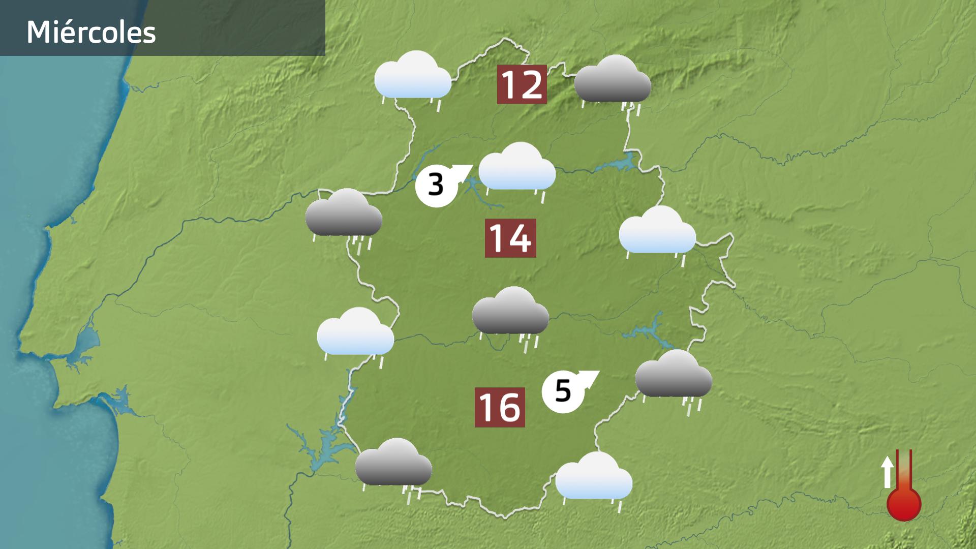 Mapa de previsión para hoy miércoles 4 de febrero
