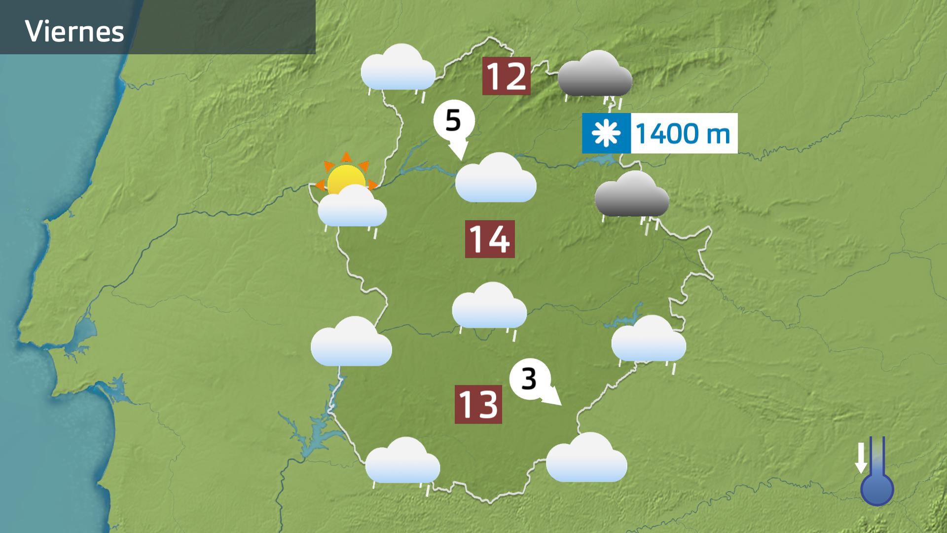 Mapa de previsión para hoy viernes 6 de marzo