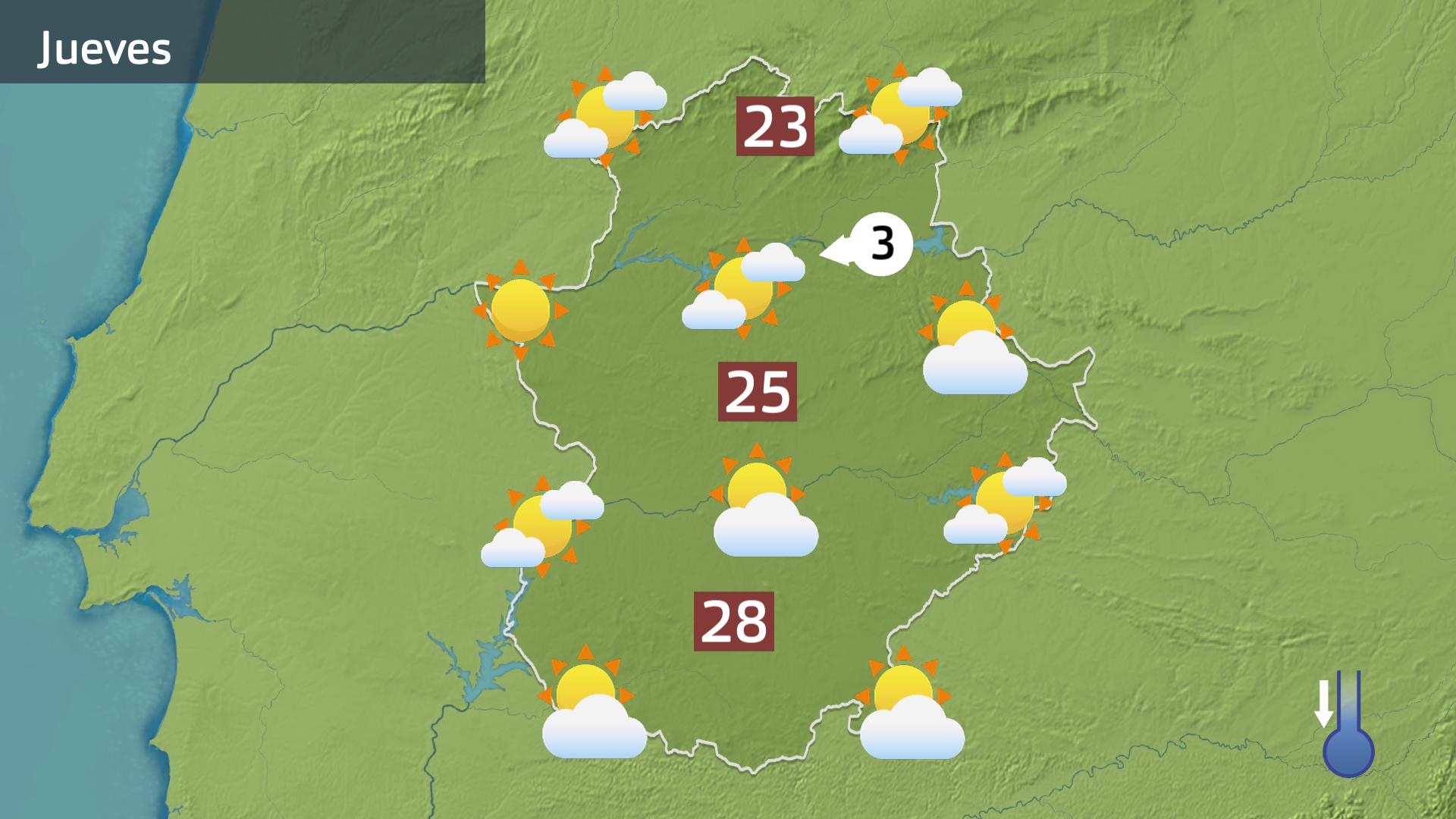 Mapa de previsión para hoy jueves 18 de abril