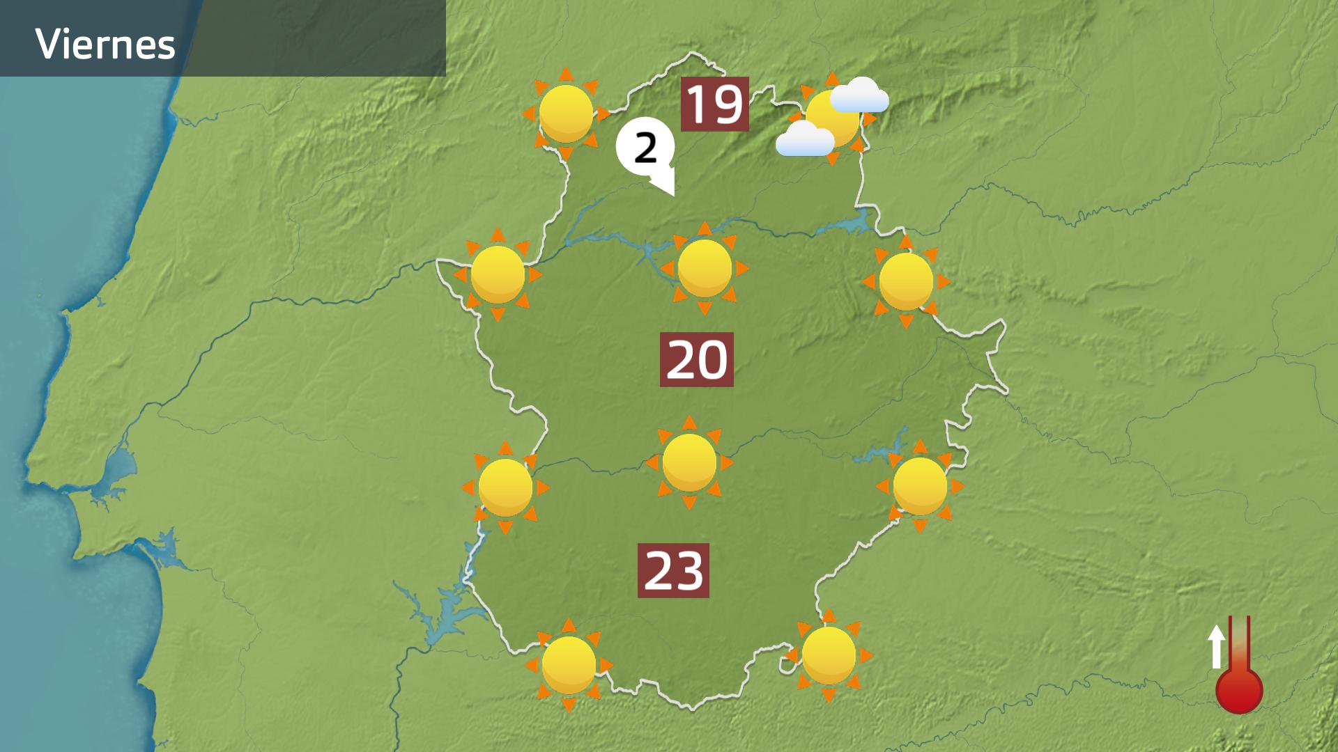 Mapa de previsión para hoy viernes 28 de marzo