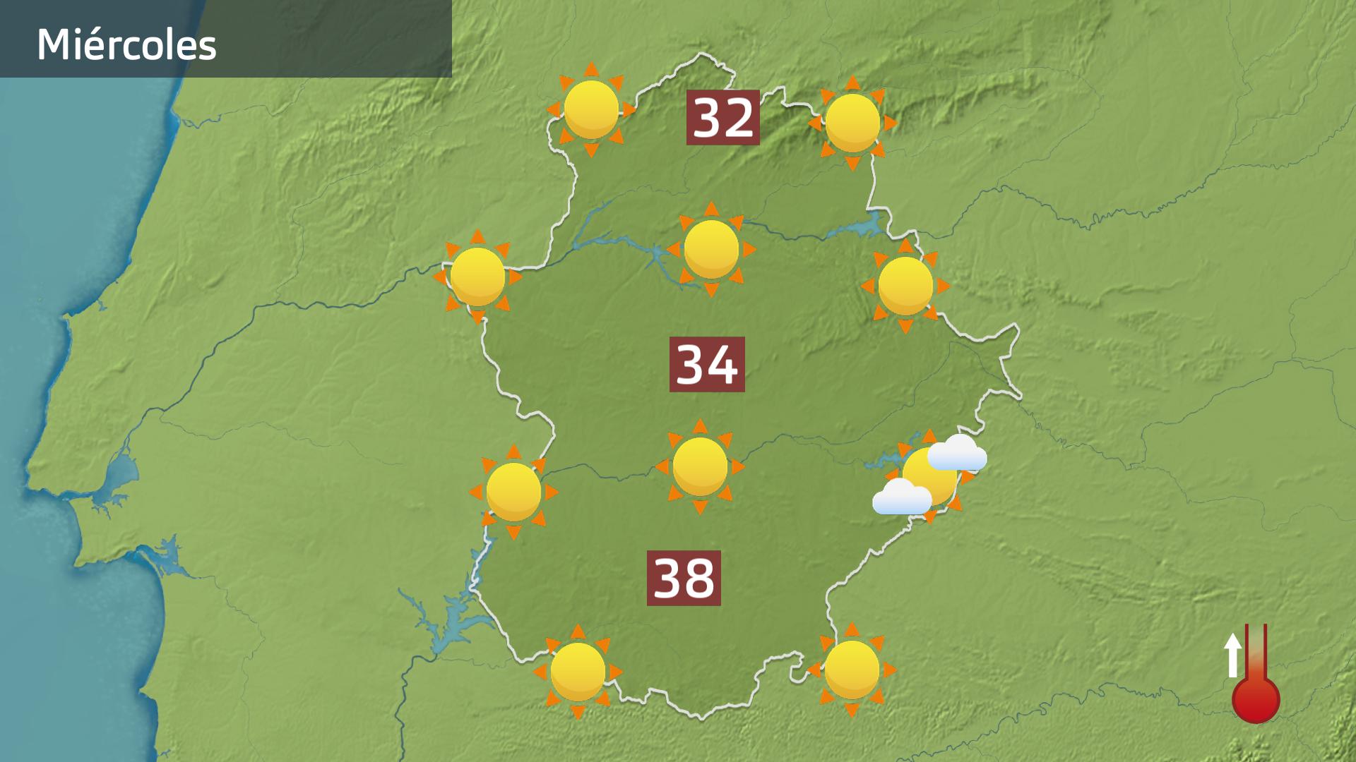 Mapa de previsión para hoy miércoles 28 de mayo