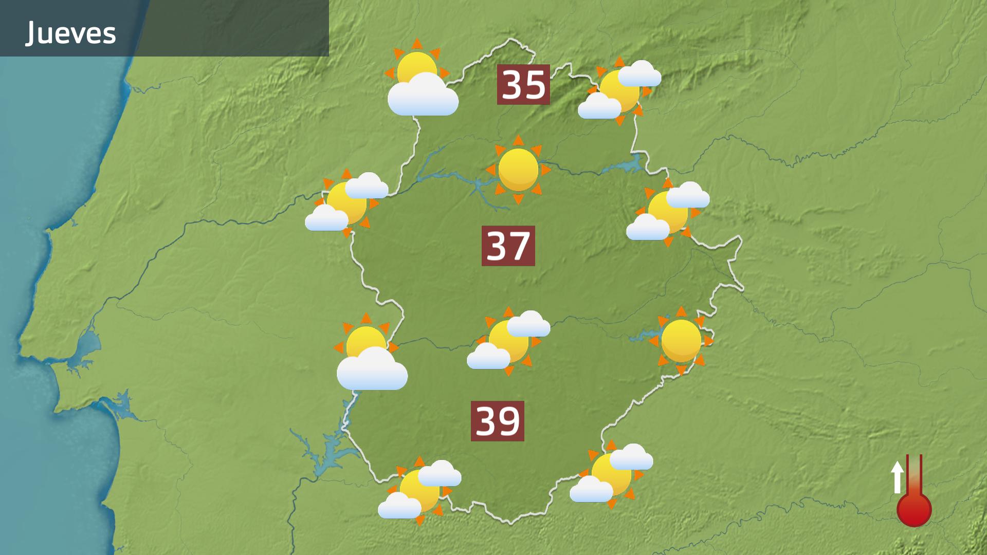 Mapa de previsión para hoy jueves 29 de mayo