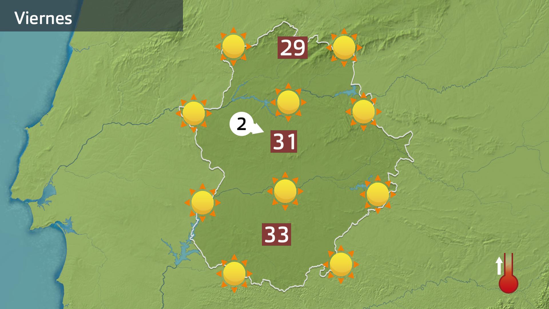 Mapa de previsión para hoy viernes 6 de junio