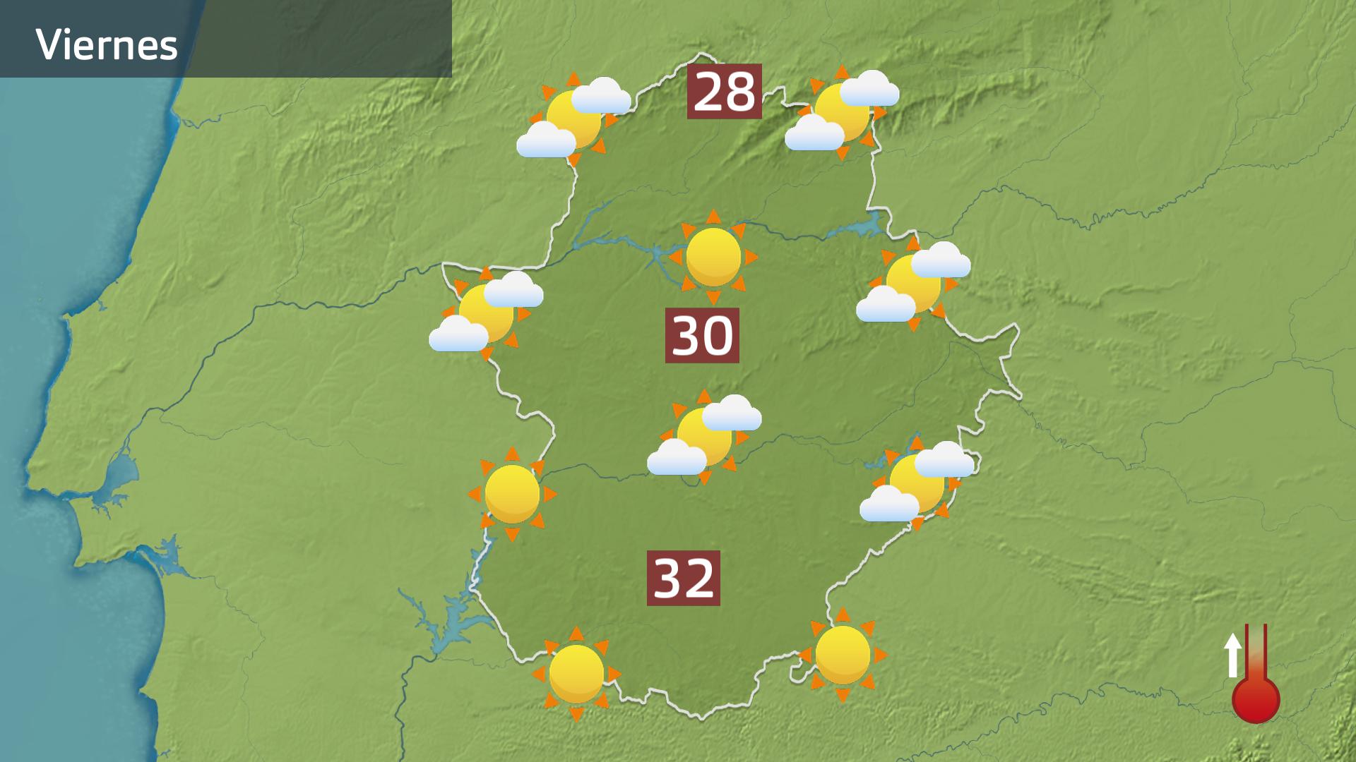 Mapa de previsión para hoy viernes 13 de junio