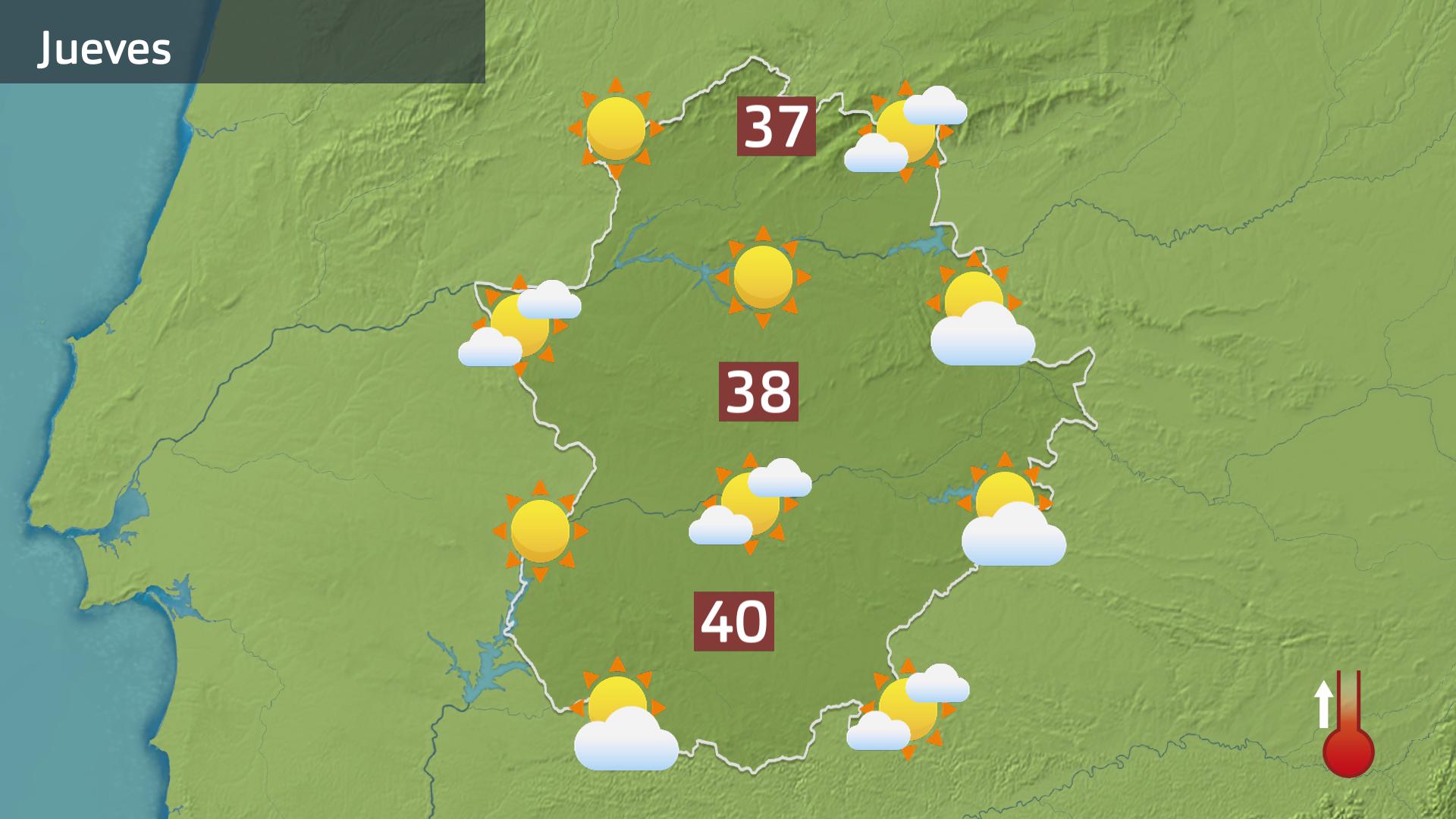 Mapa de previsión para hoy jueves 31 de julio