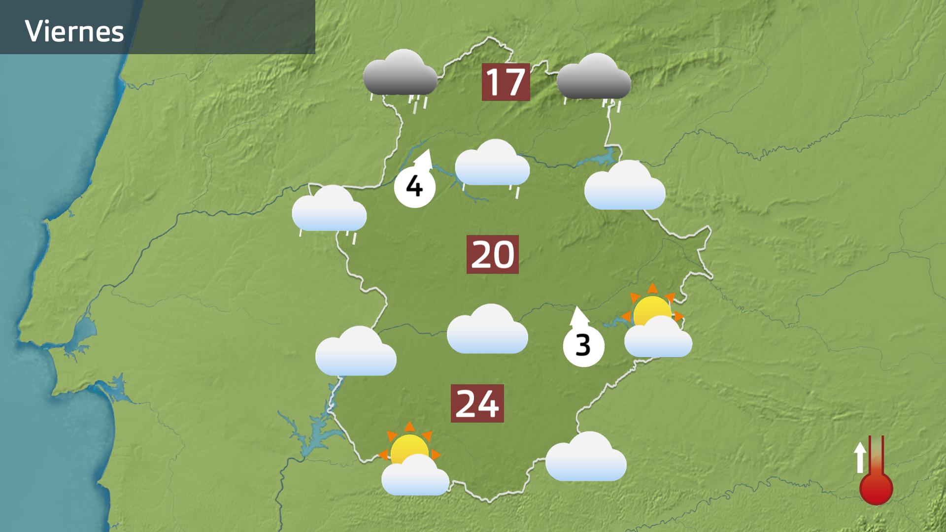 Mapa de previsión para la tarde de hoy viernes 31 de octubre