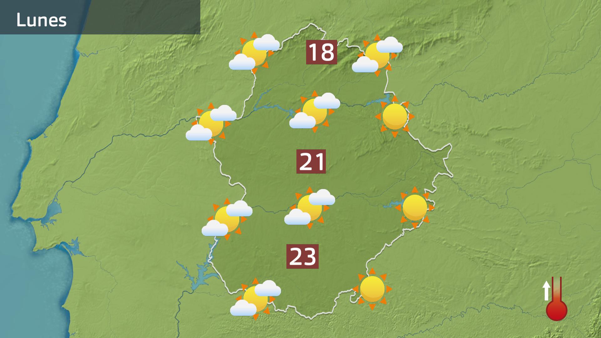 Mapa de previsión para hoy lunes 3 de noviembre