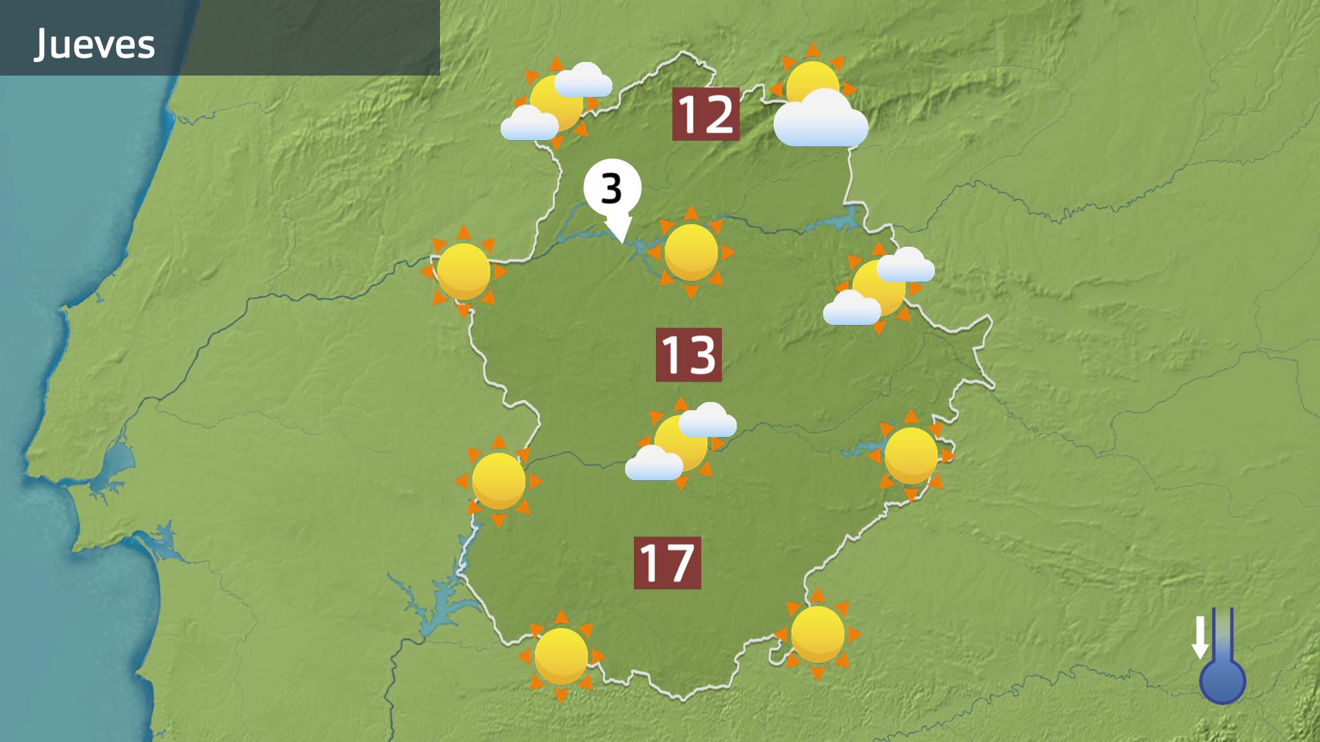 Mapa de previsión para hoy jueves 20 de noviembre