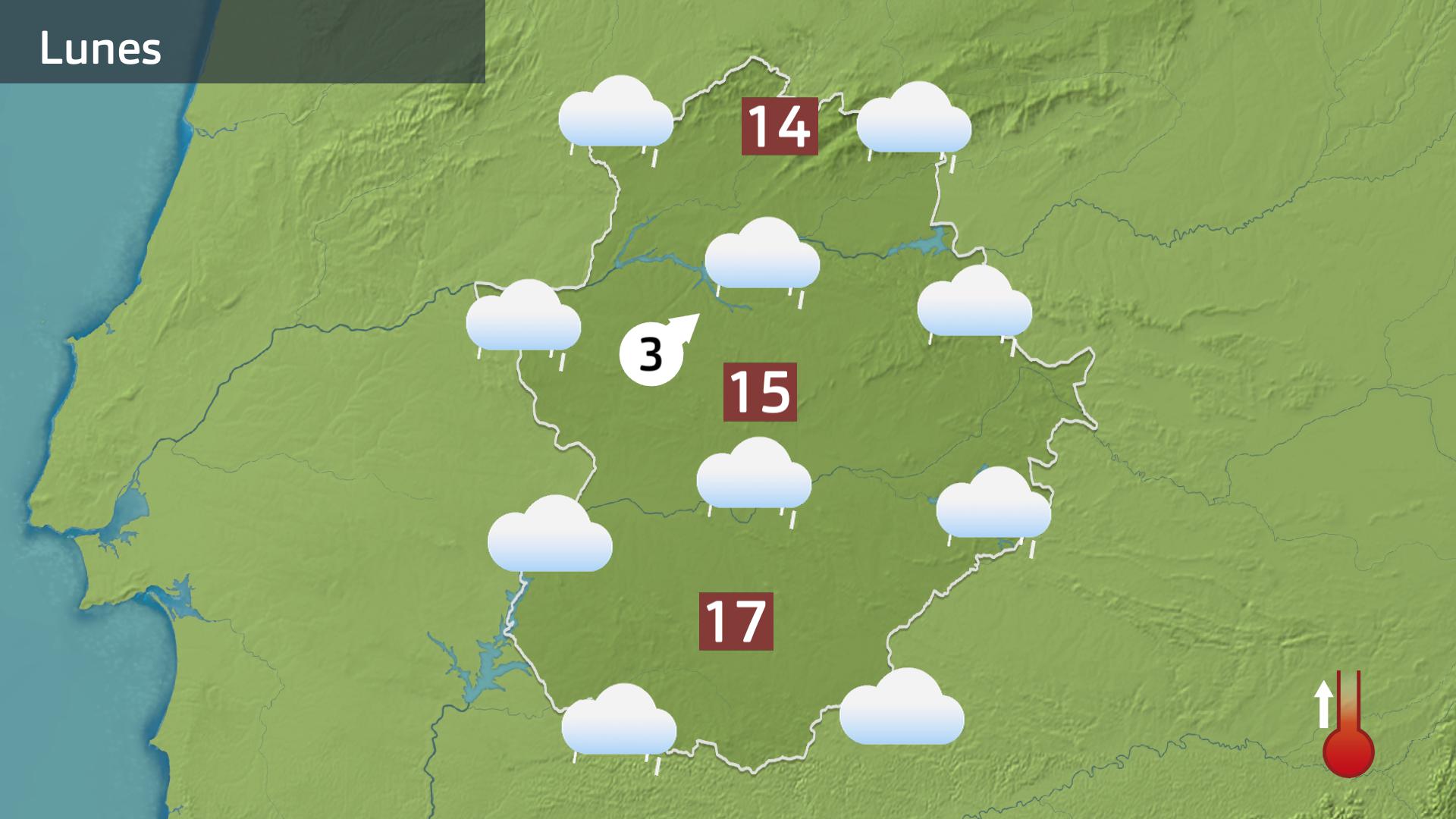Mapa de previsión para hoy lunes 24 de noviembre