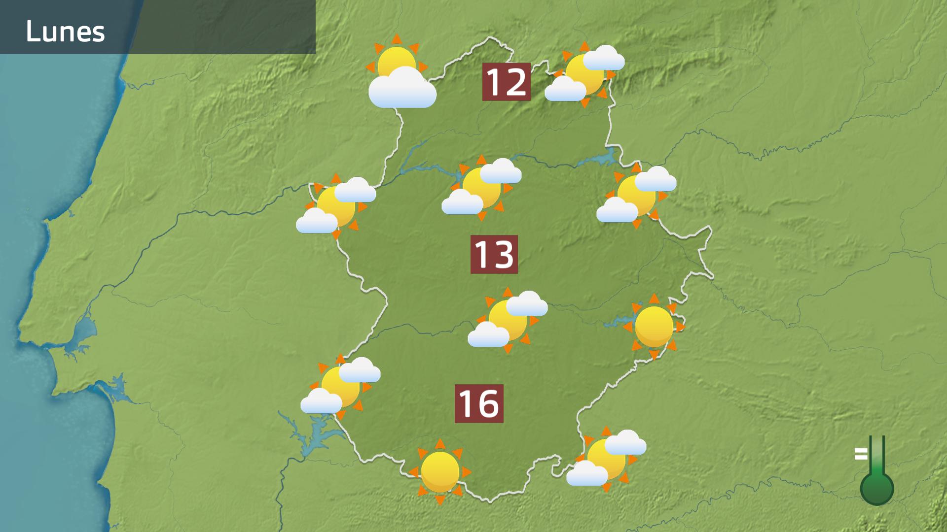 Mapa de previsión para hoy lunes 1 de diciembre