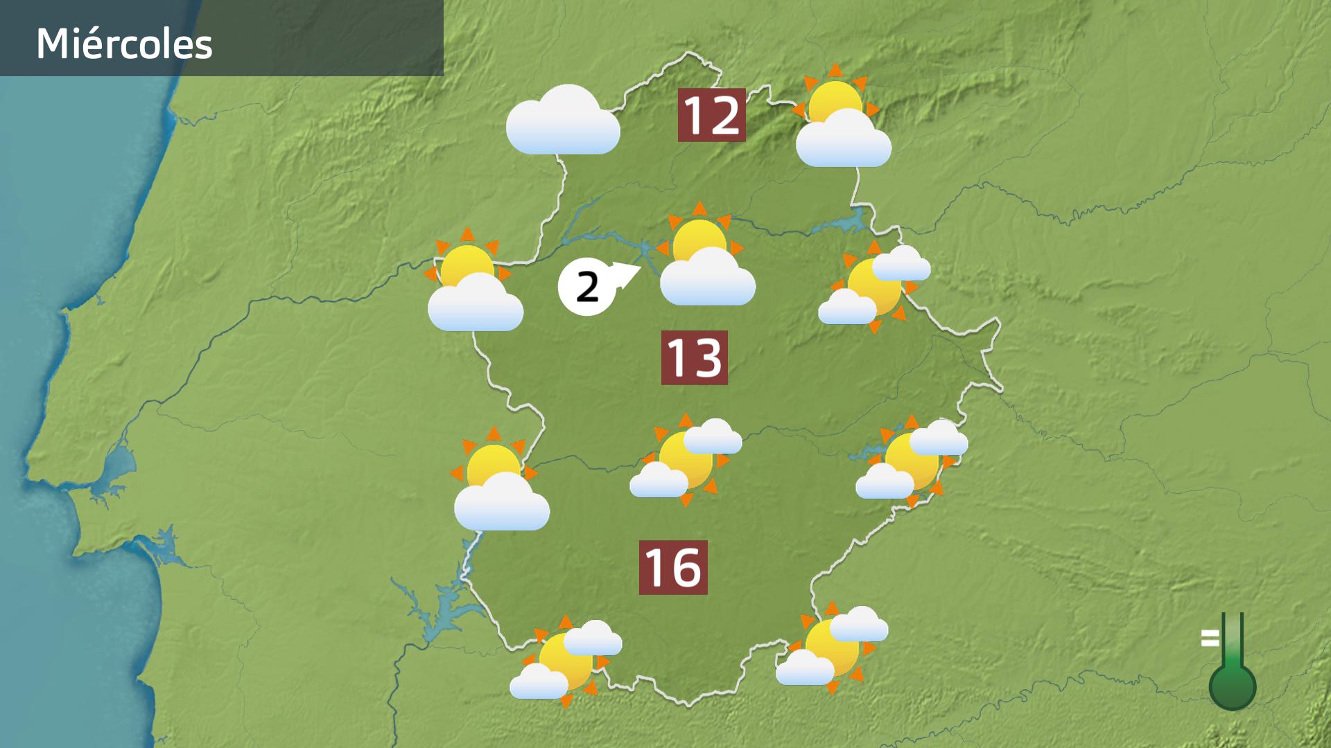Mapa de previsión para hoy miércoles 3 de diciembre