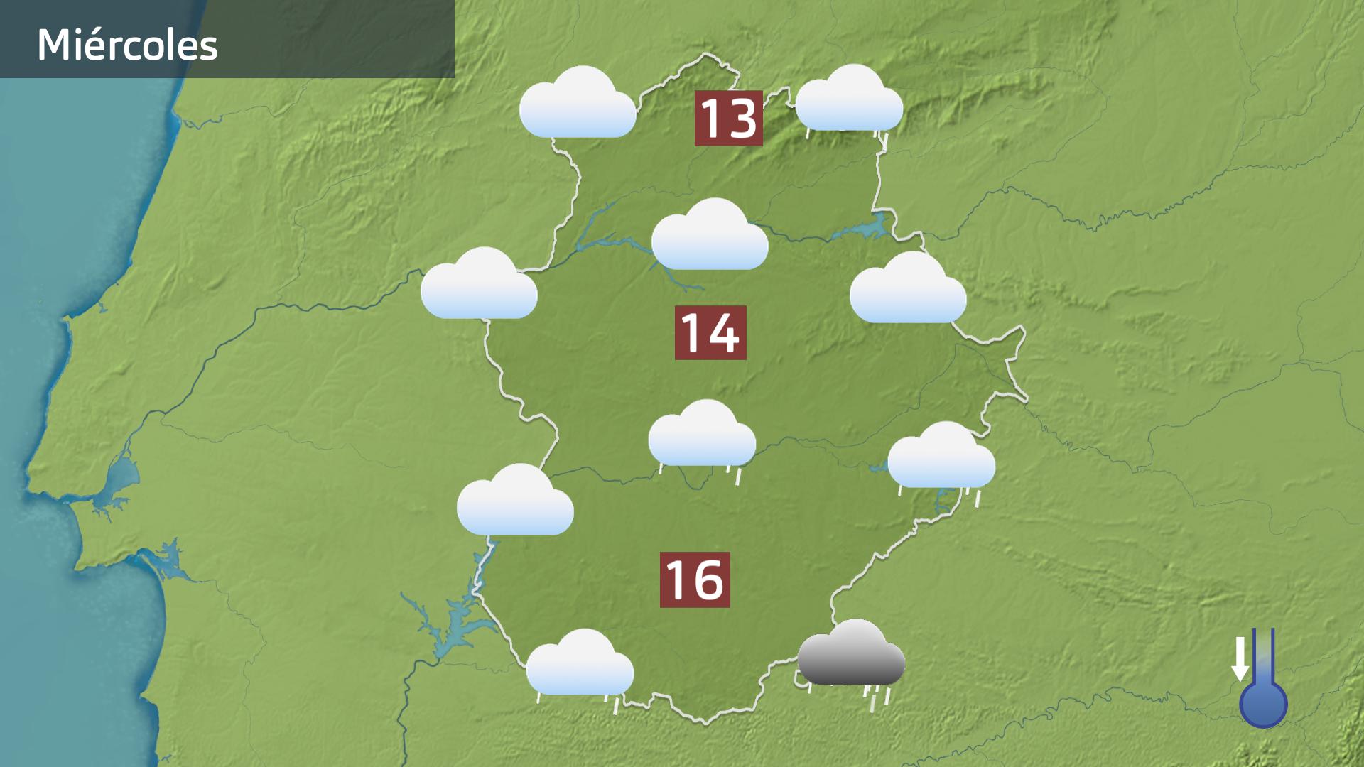 Mapa de previsión para hoy miércoles 10 de diciembre