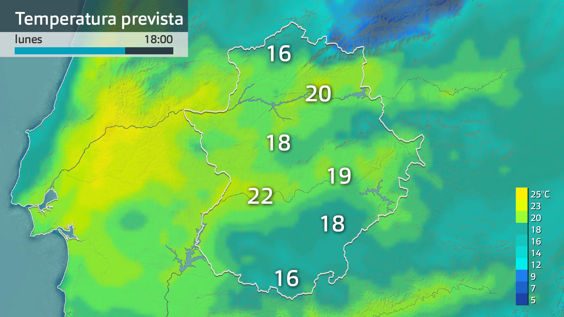 Temperatura máxima prevista
