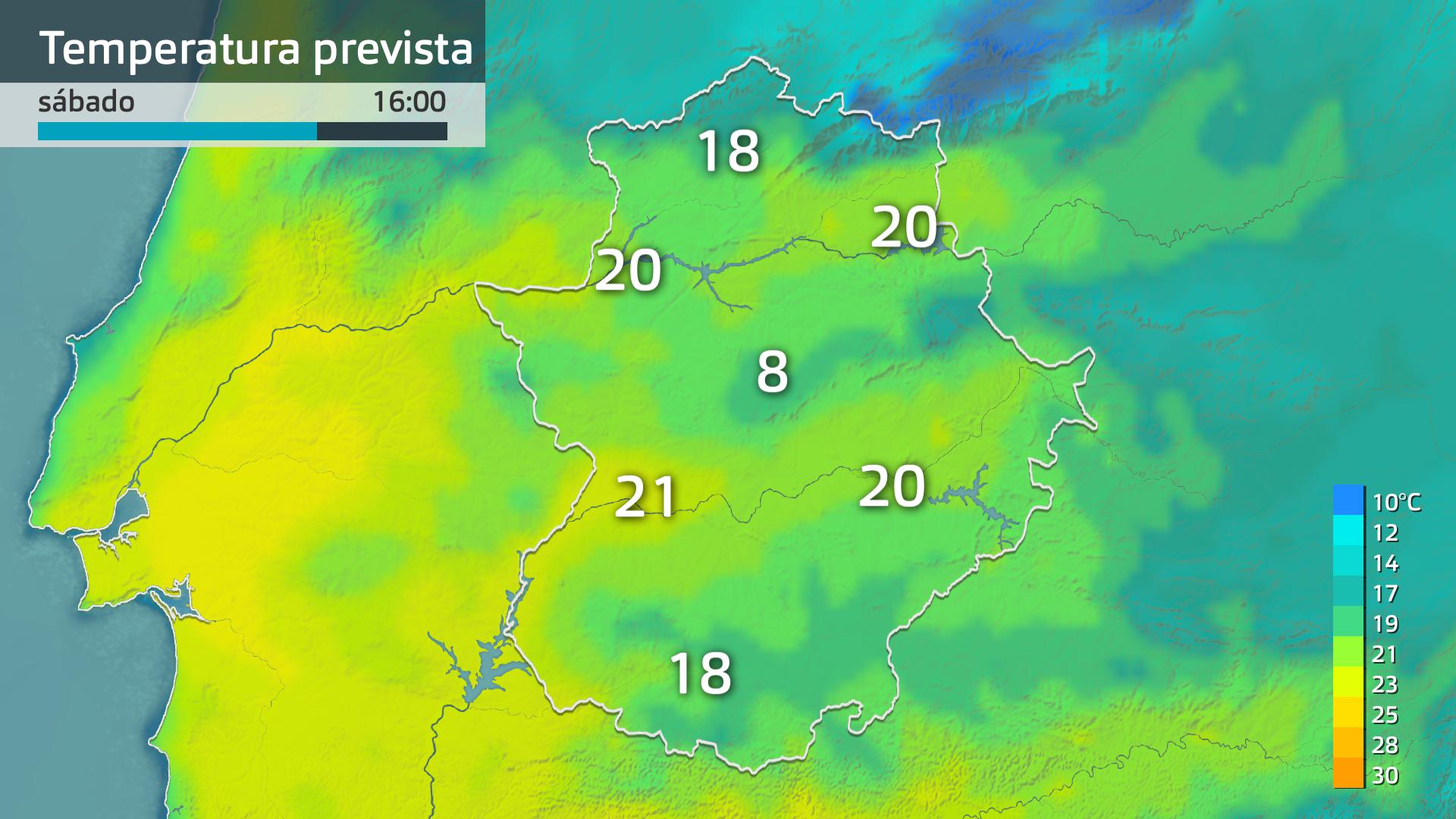 Temperatura máxima prevista