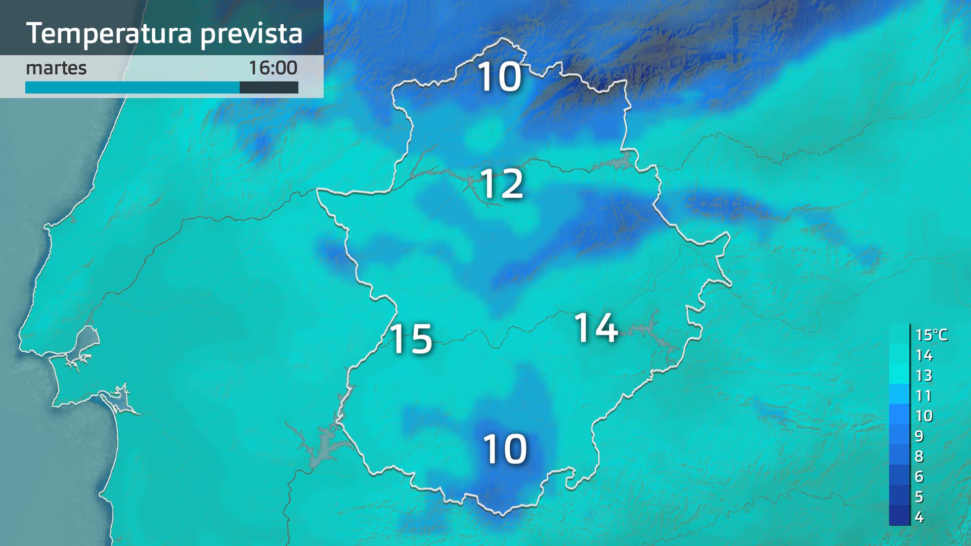 Temperatura máxima prevista