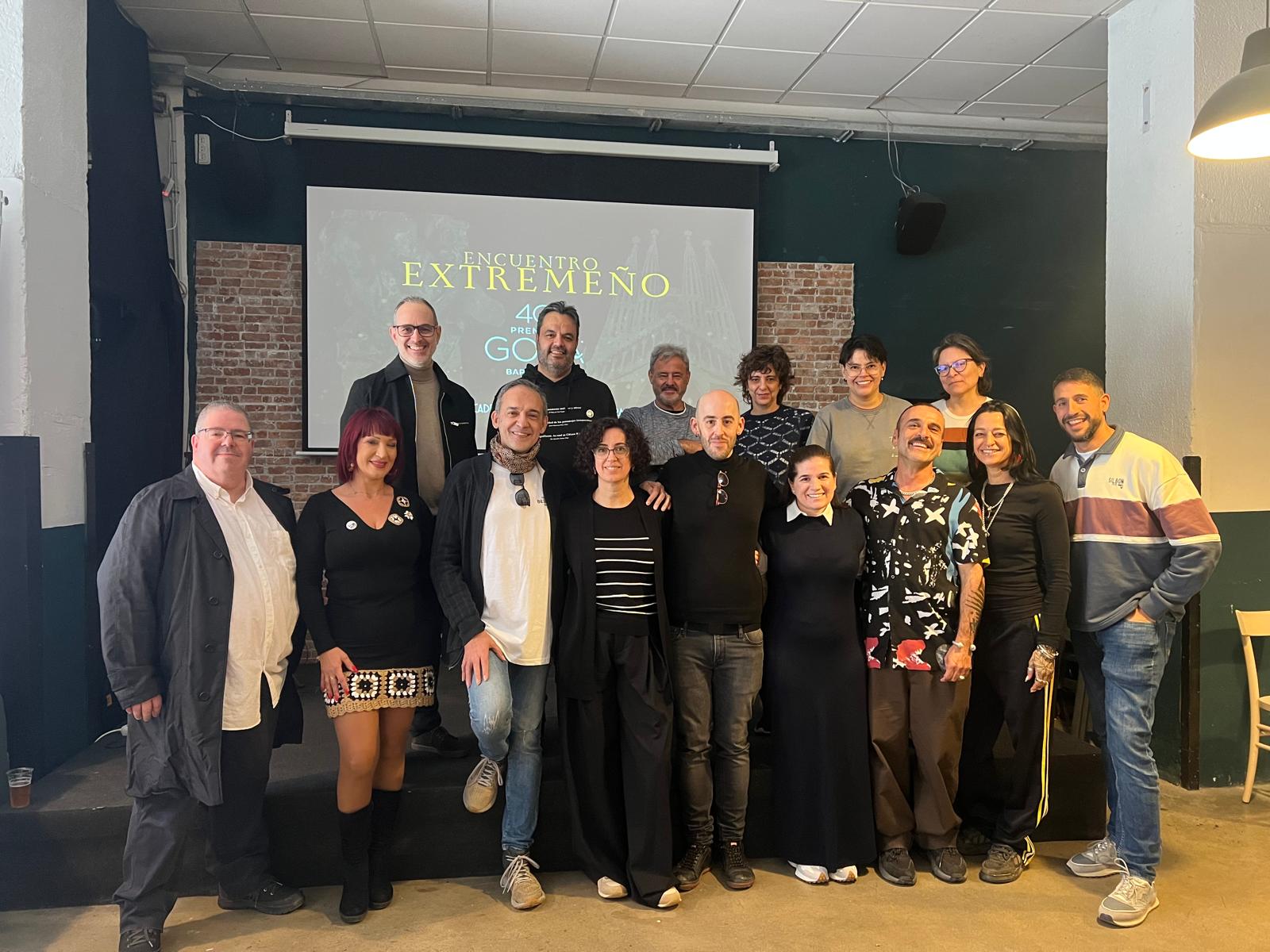 Encuentro de nominados extremeños a los Premios Goya. Barcelona