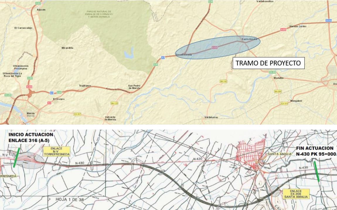 Mapa del proyecto de trazado del ministerio