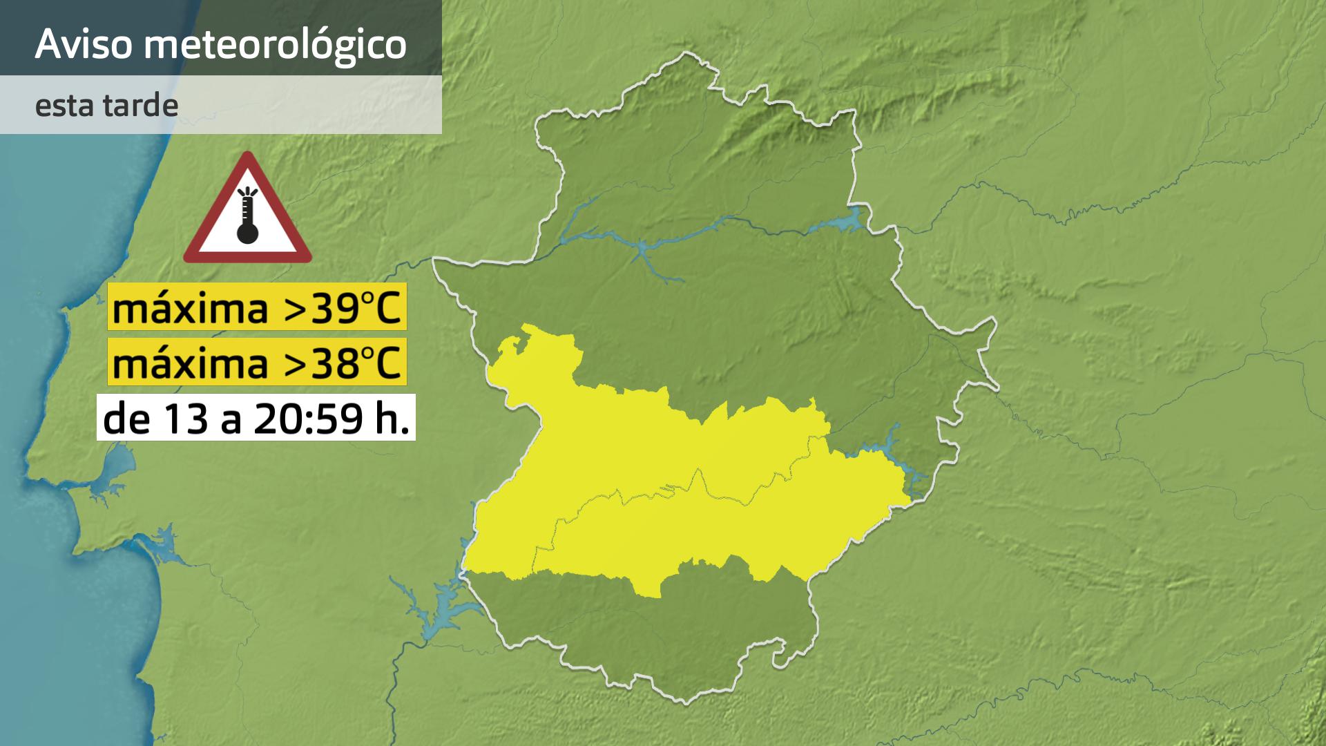 Avisos meteorológicos por altas temperaturas (Aemet) para viernes 30 de mayo