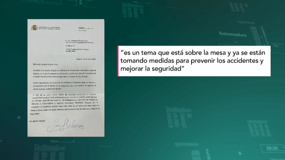 Carta del Ministerio de Transportes a los miembros de la Plataforma N-430