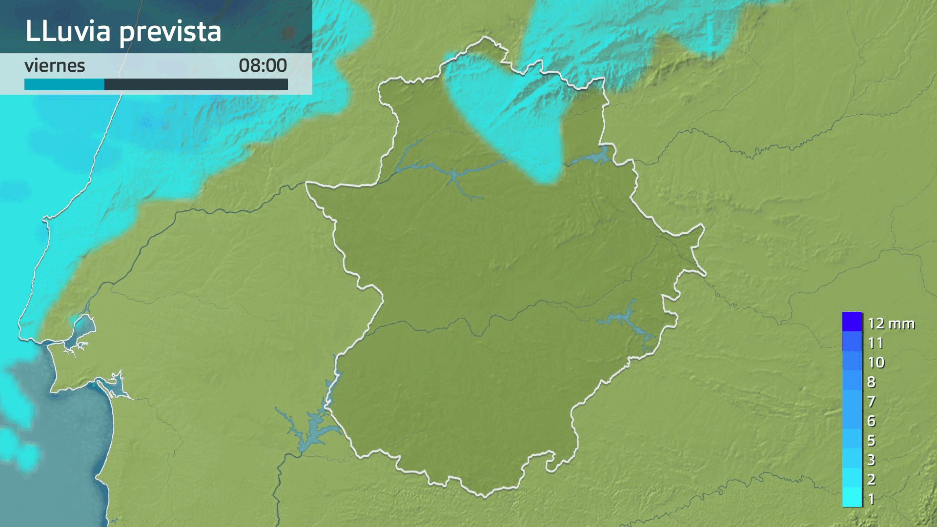 Lluvia prevista para hoy viernes 7 de noviembre