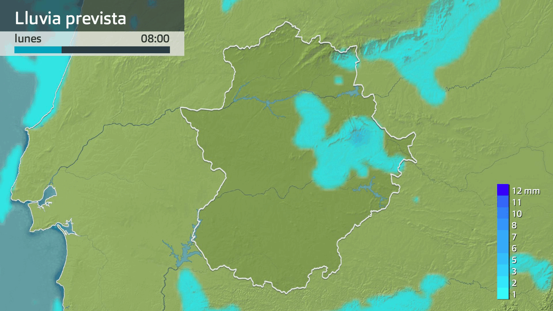 Lluvia prevista para hoy lunes 17 de noviembre