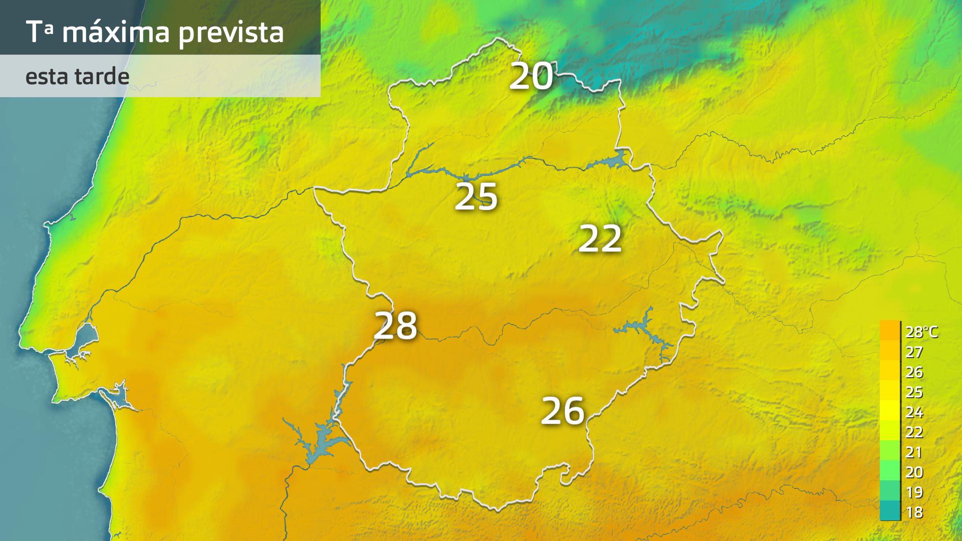 Temperatura máxima prevista para hoy martes 7 de mayo