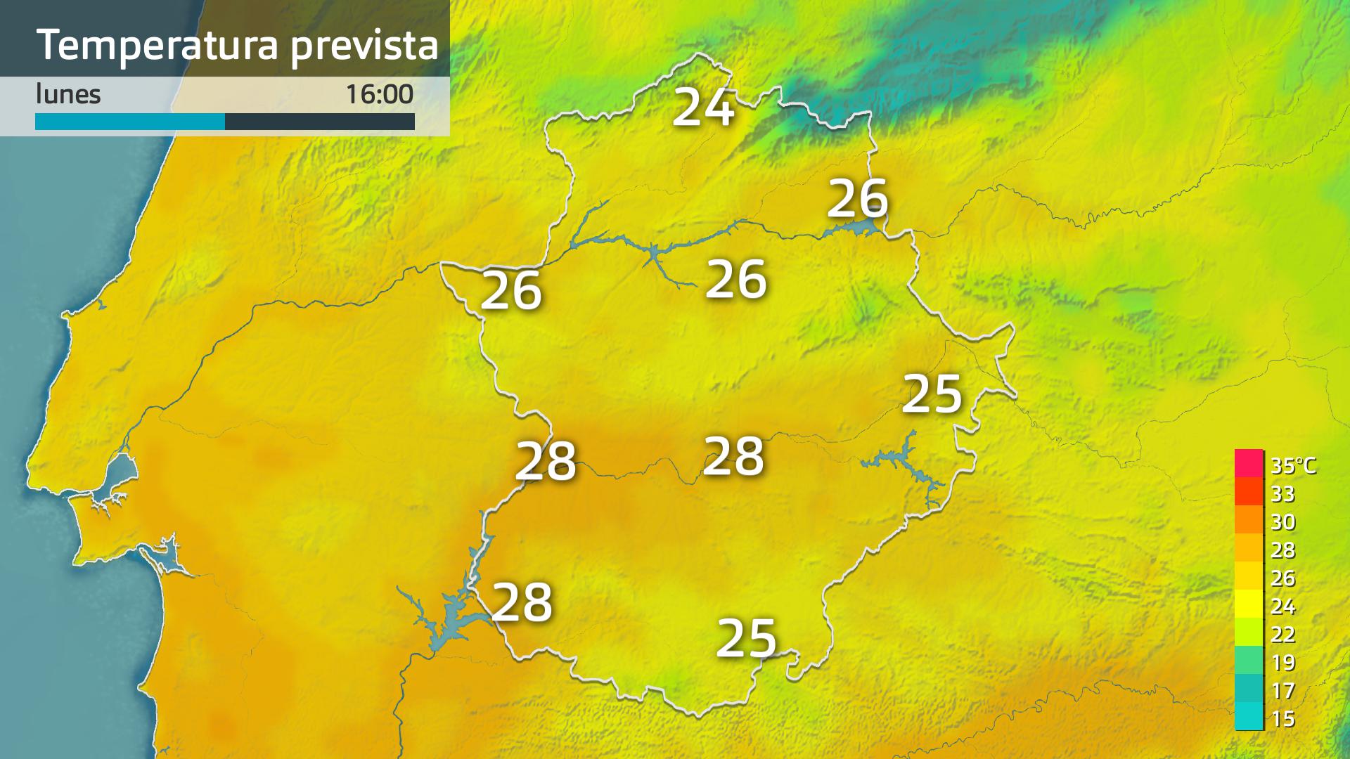 Temperatura máxima prevista