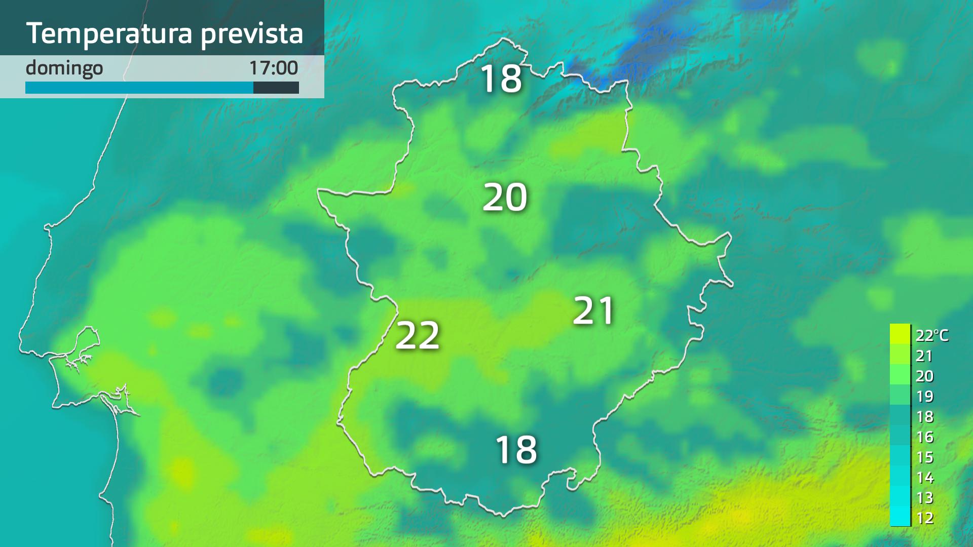 Temperatura máxima prevista
