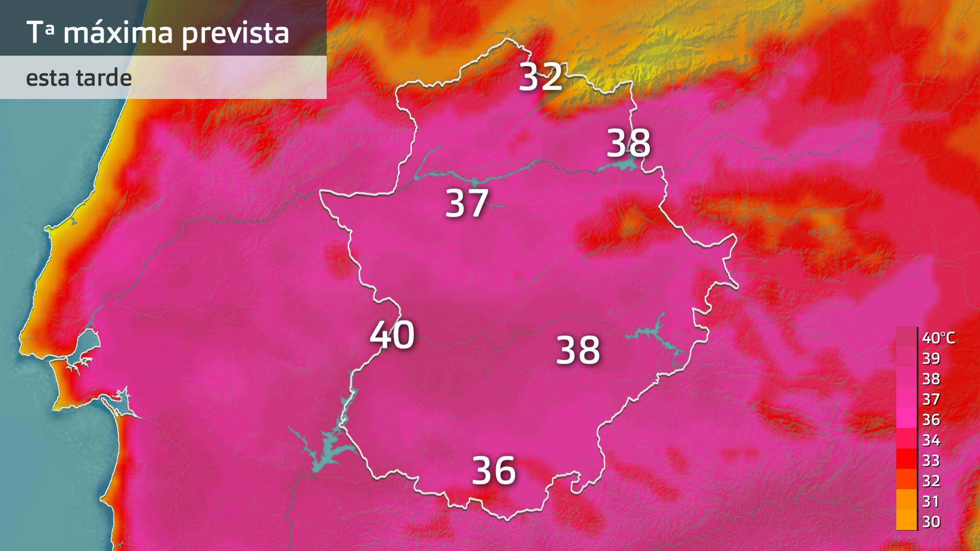Temperatura máxima prevista para hoy jueves 29 de mayo