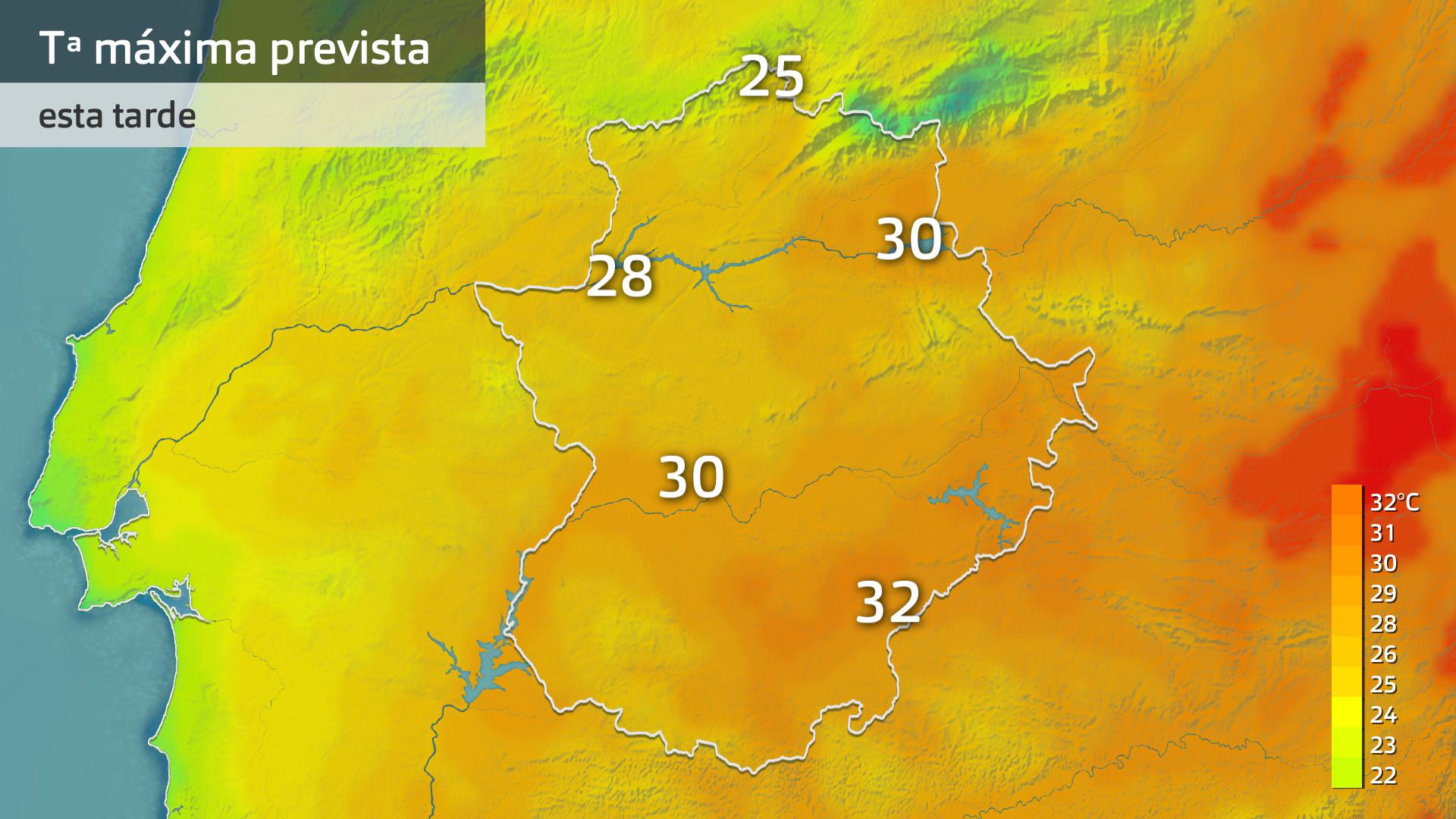Temperatura máxima prevista para hoy miércoles 11 de junio