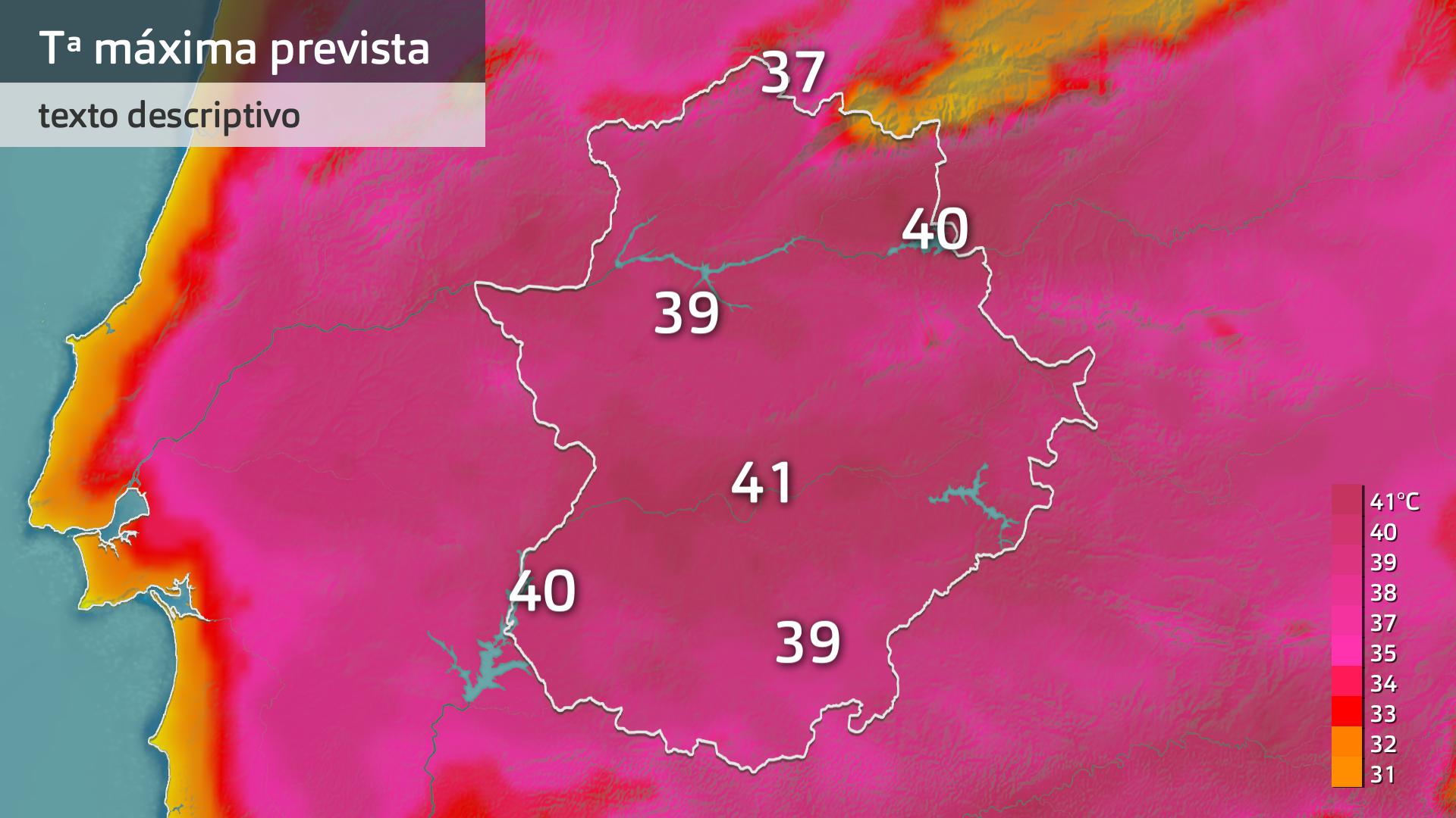 Temperatura máxima prevista para hoy martes 17 de junio