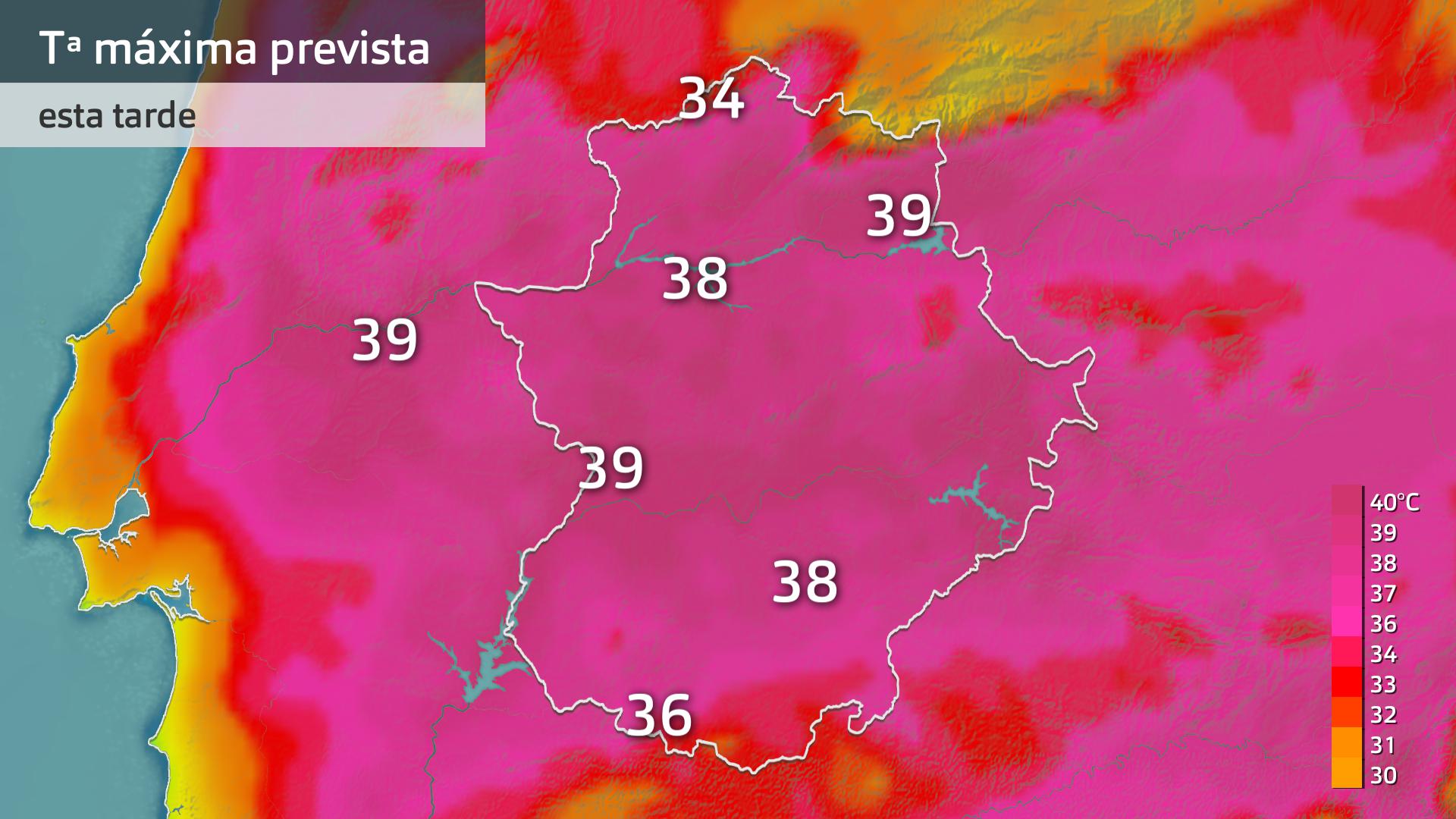 Temperatura máxima prevista para hoy martes 8 de julio