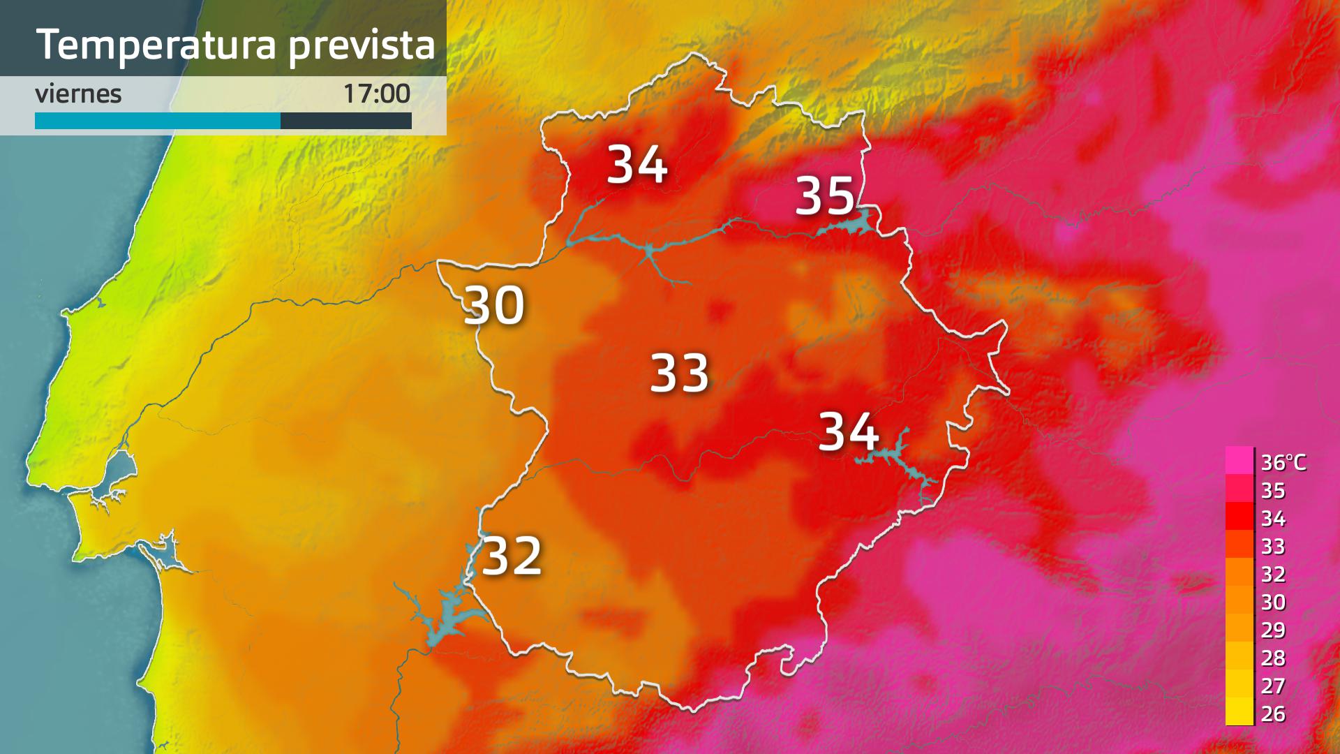 Temperatura máxima prevista