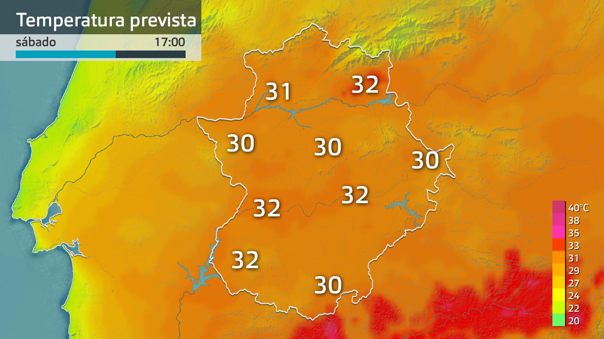 Temperatura máxima prevista