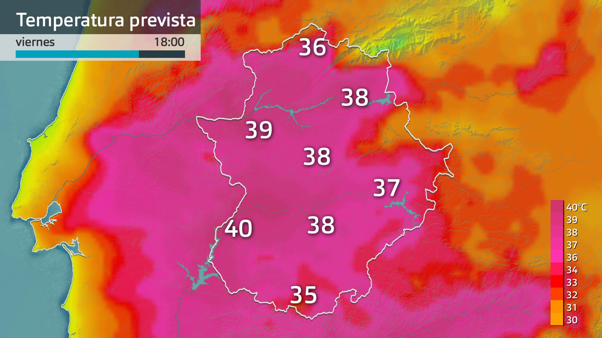 Temperatura máxima prevista