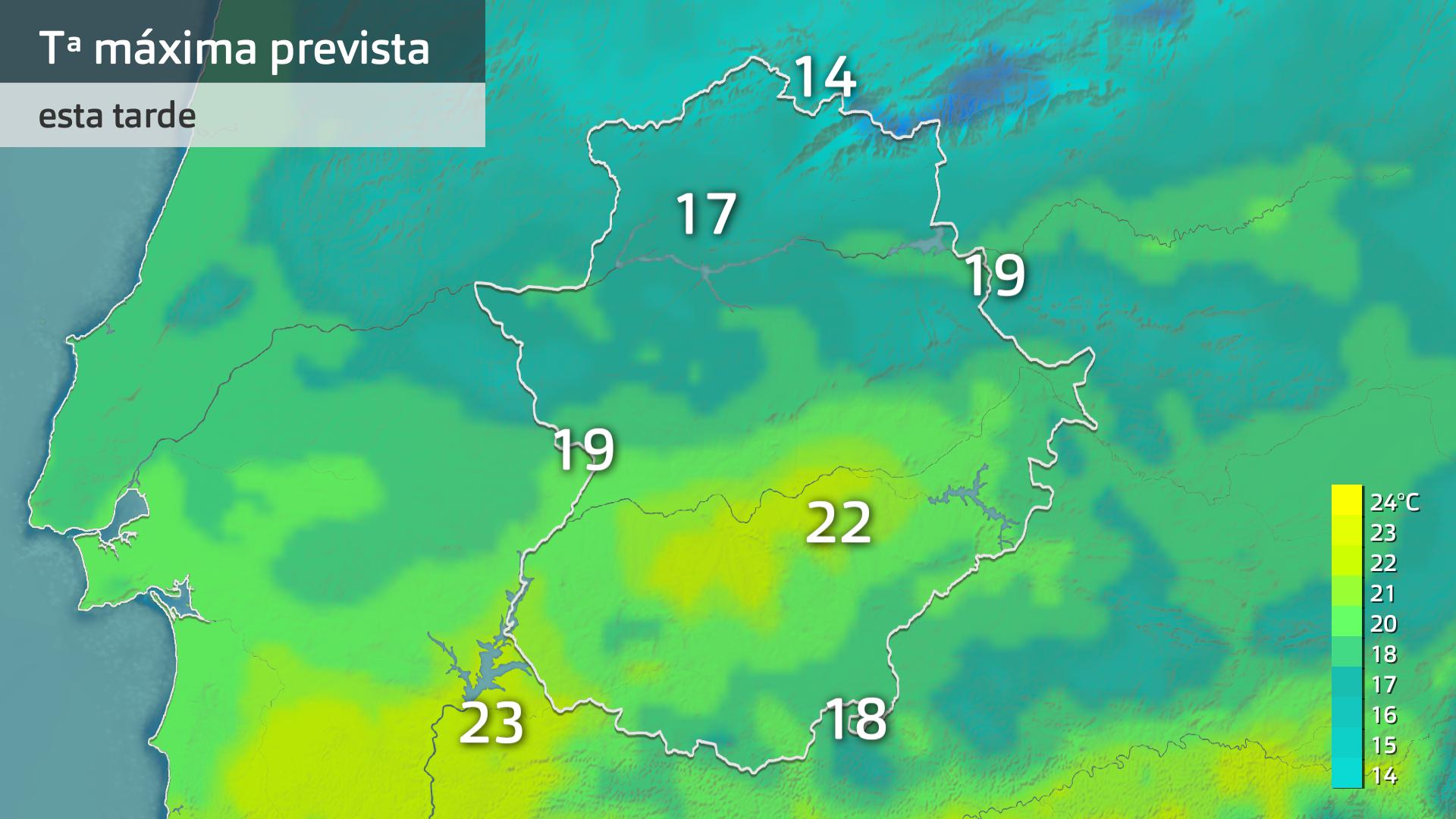 Temperatura máxima prevista para hoy viernes 31 de octubre